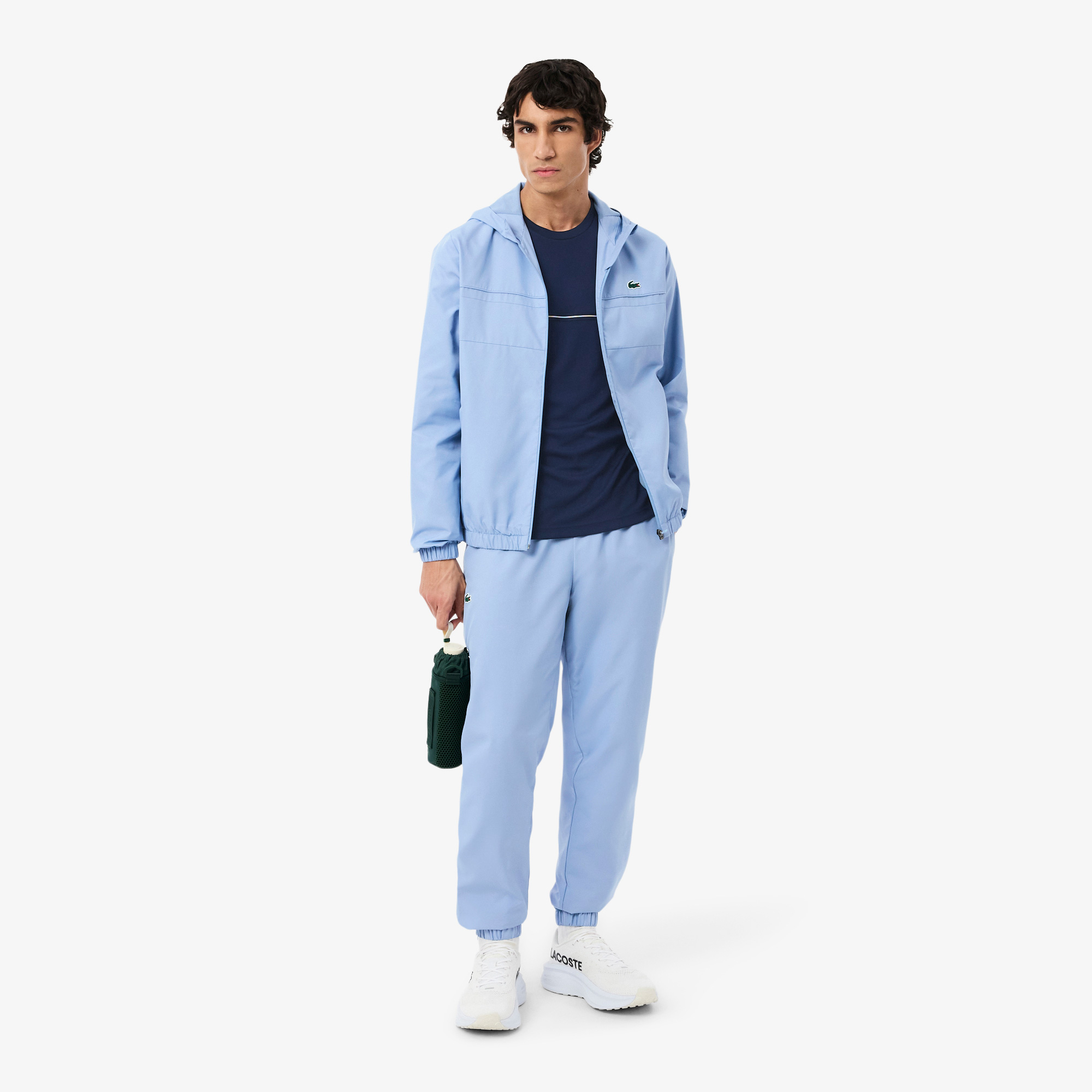 Lacoste SPORT Erkek Regular Fit Bisiklet Yaka Baskılı Lacivert T-Shirt görsel 4