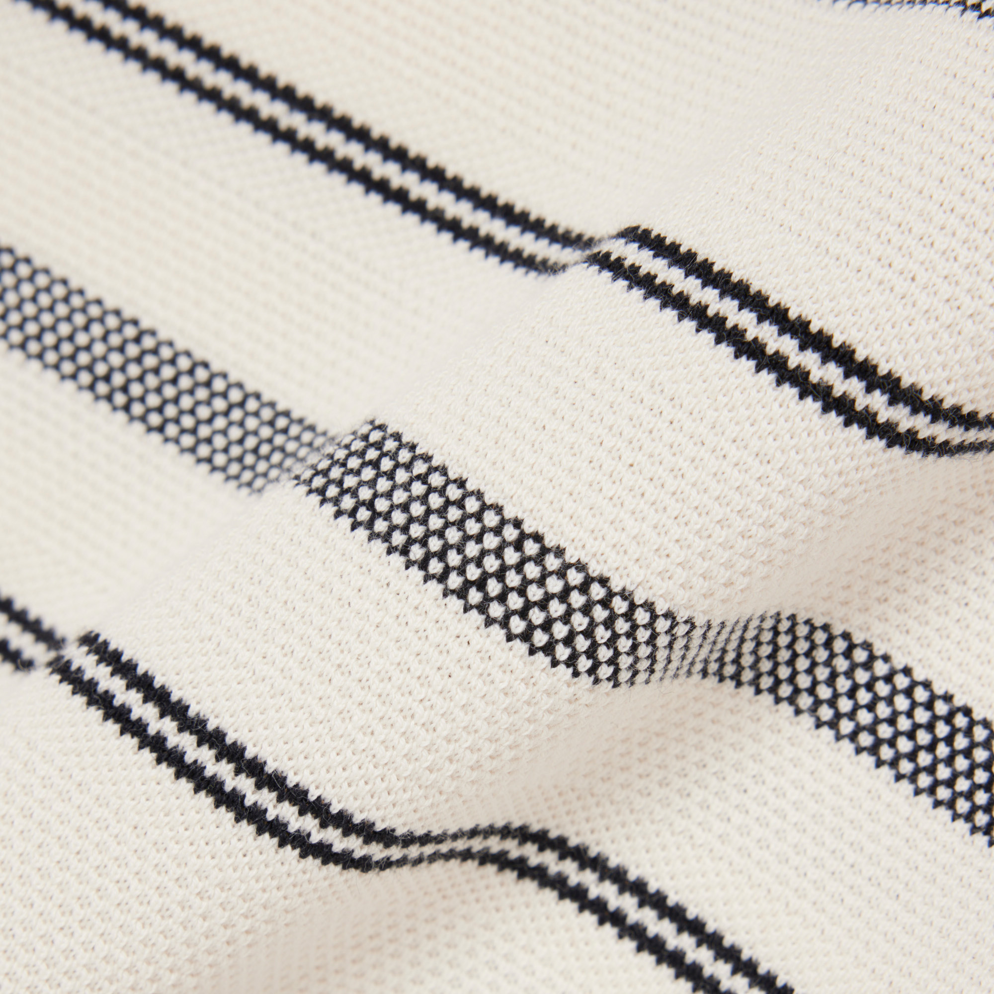 Lacoste Erkek Classic Fit Bisiklet Yaka Çizgili Krem T-Shirt görsel 7