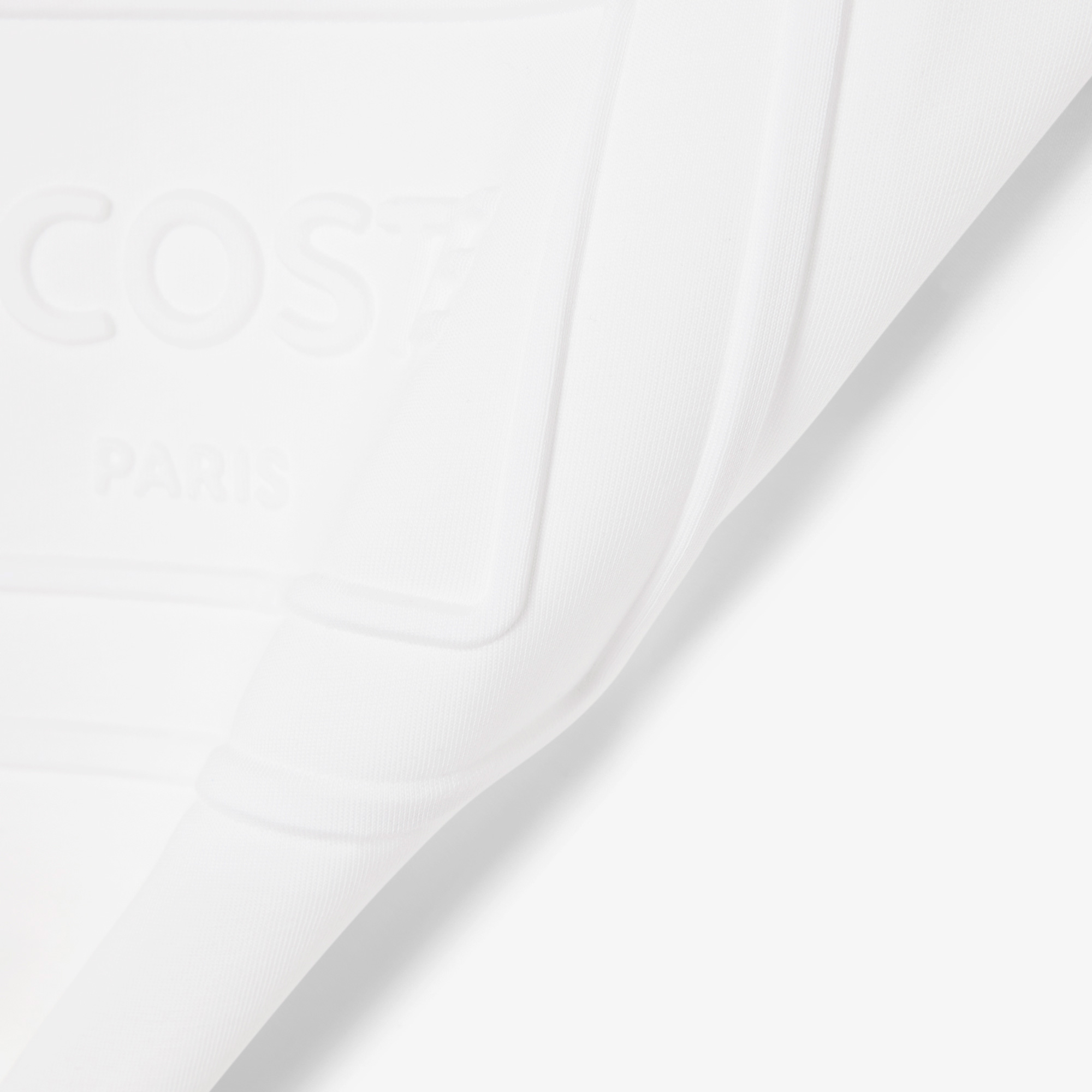 Lacoste Unisex Classic Fit Bisiklet Yaka Baskılı Beyaz T-Shirt görsel 8