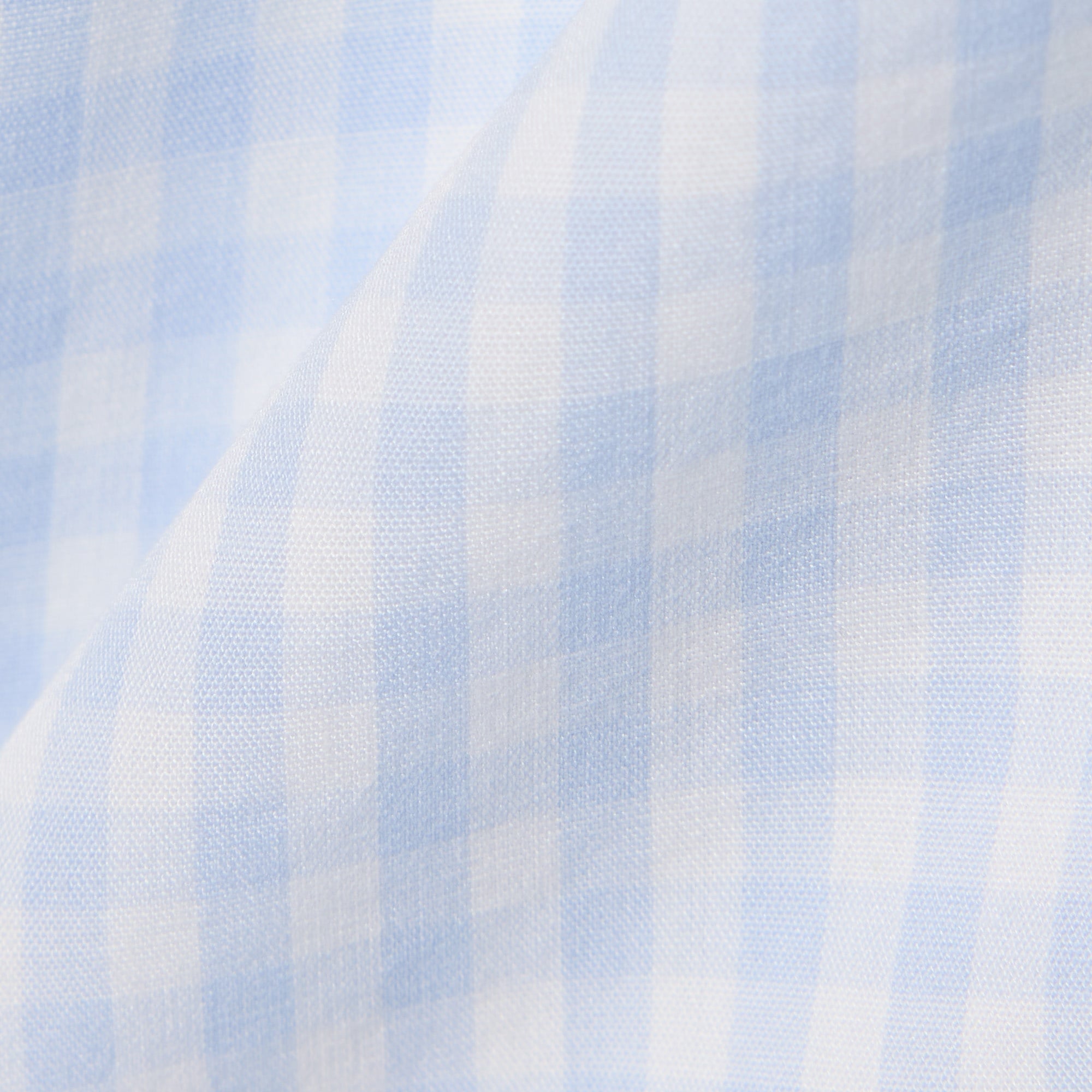 Erkek Regular Fit Düğmeli Yaka Ekose Açık Mavi Gömlek