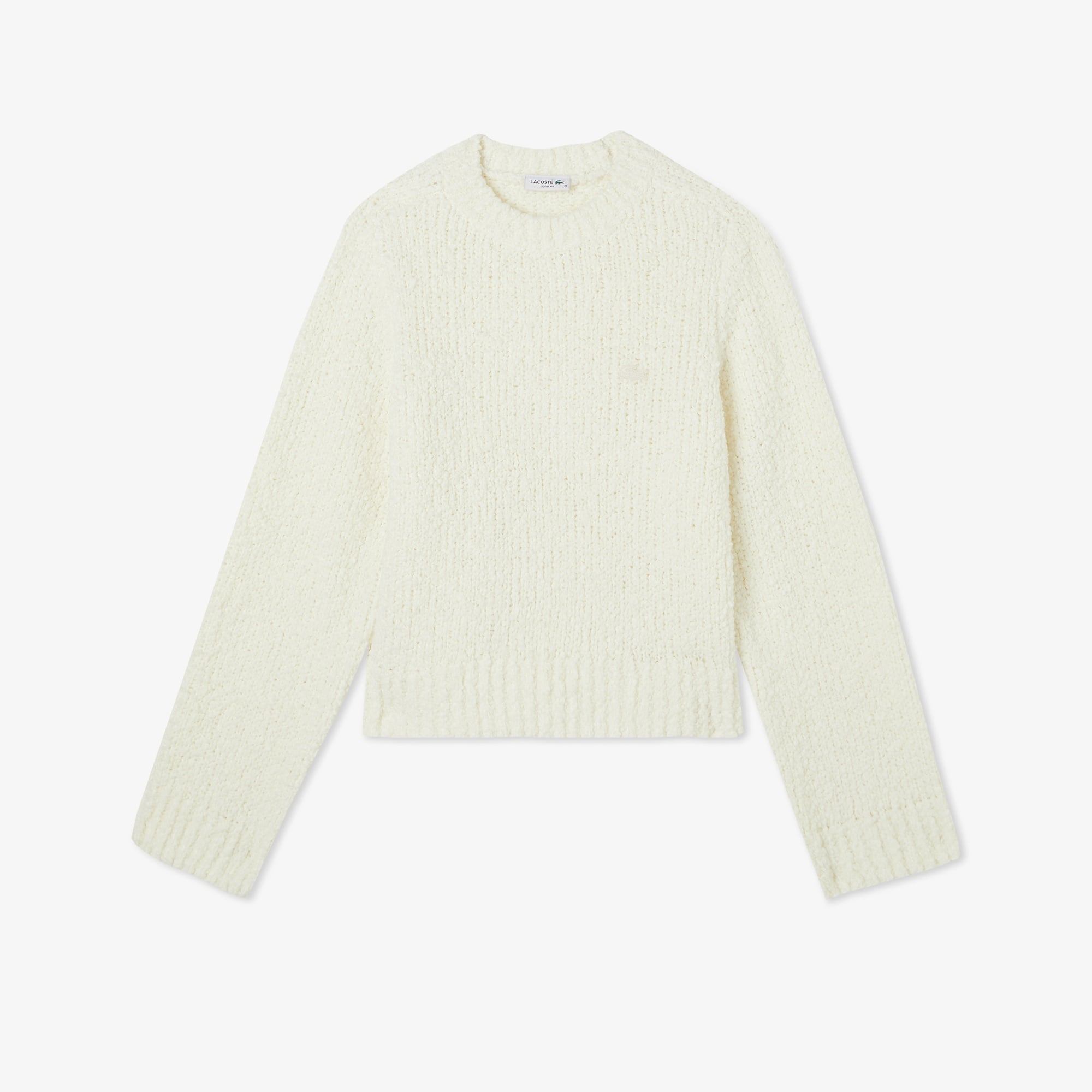 Kadın Classic Fit Bisiklet Yaka Yün Krem Kazak