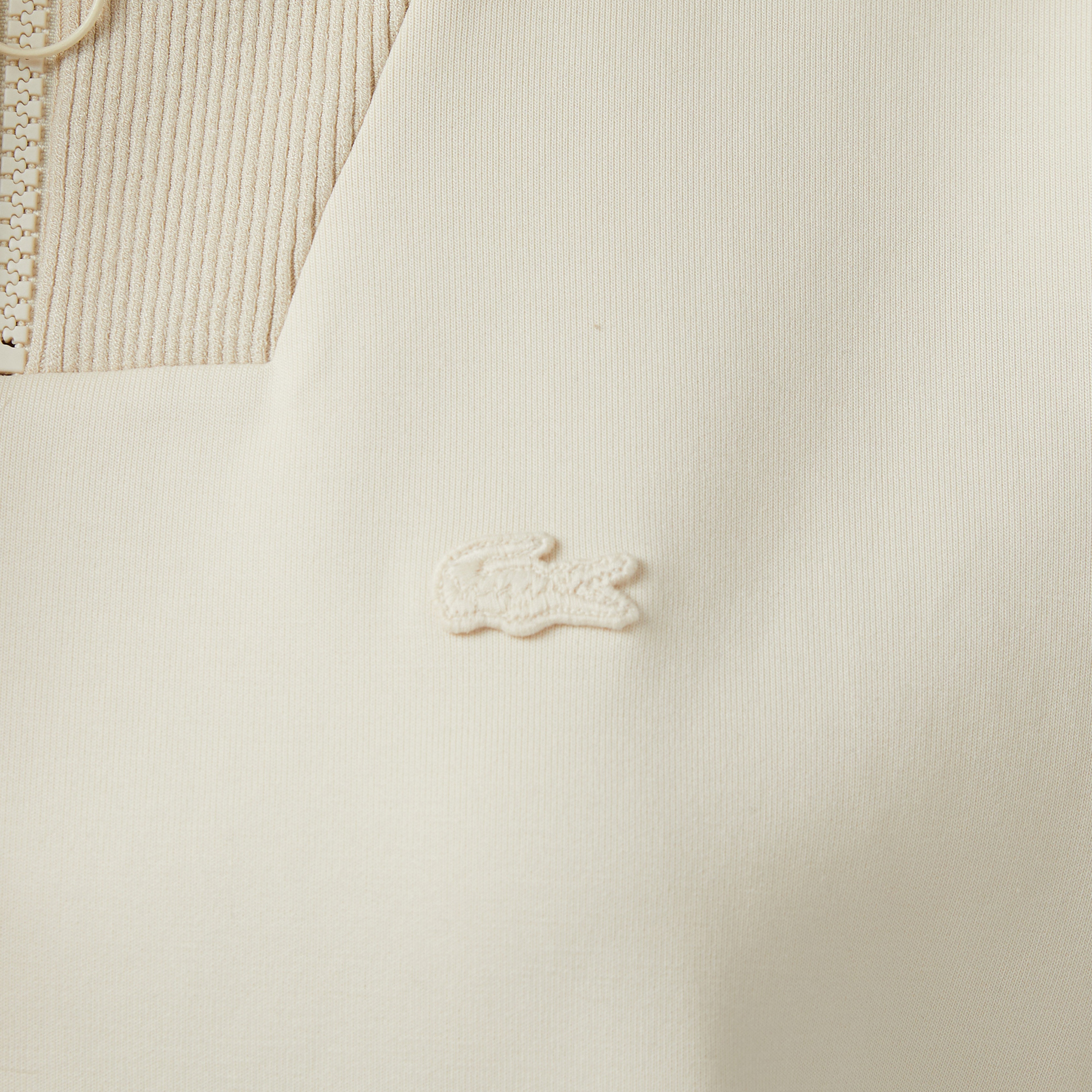 Kadın Relaxed Fit Yarım Fermuarlı Krem Sweatshirt Kadın Relaxed Fit Yarım Fermuarlı Krem Sweatshirt