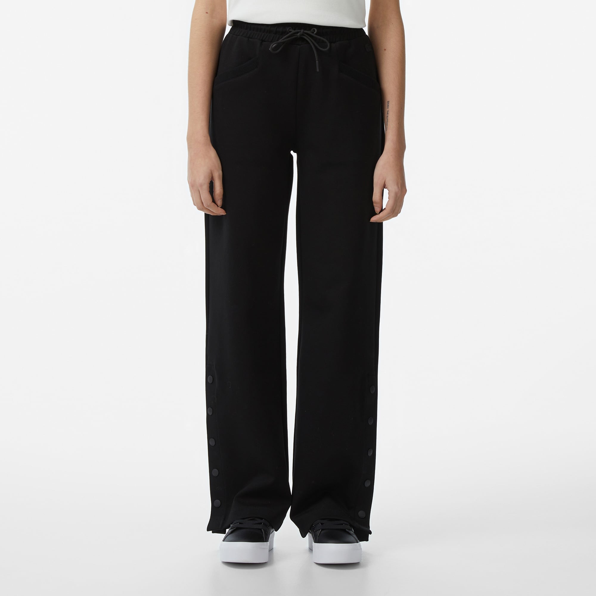 Kadın Straight Fit Siyah Eşofman Altı