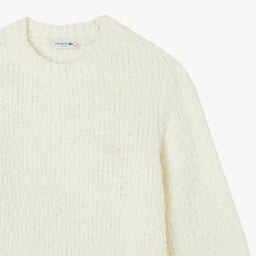 Kadın Classic Fit Bisiklet Yaka Yün Krem Kazak Krem