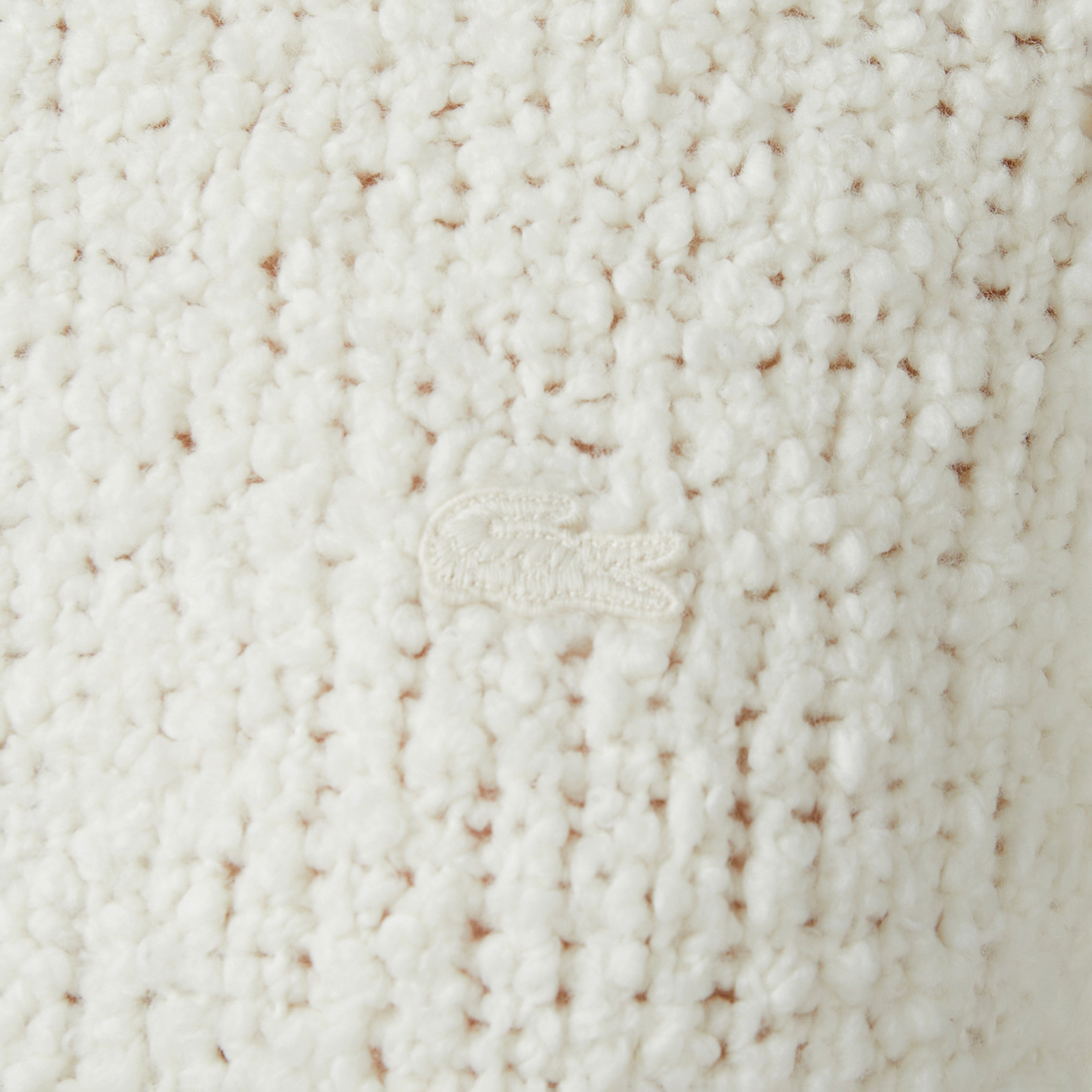 Kadın Classic Fit Bisiklet Yaka Yün Krem Kazak