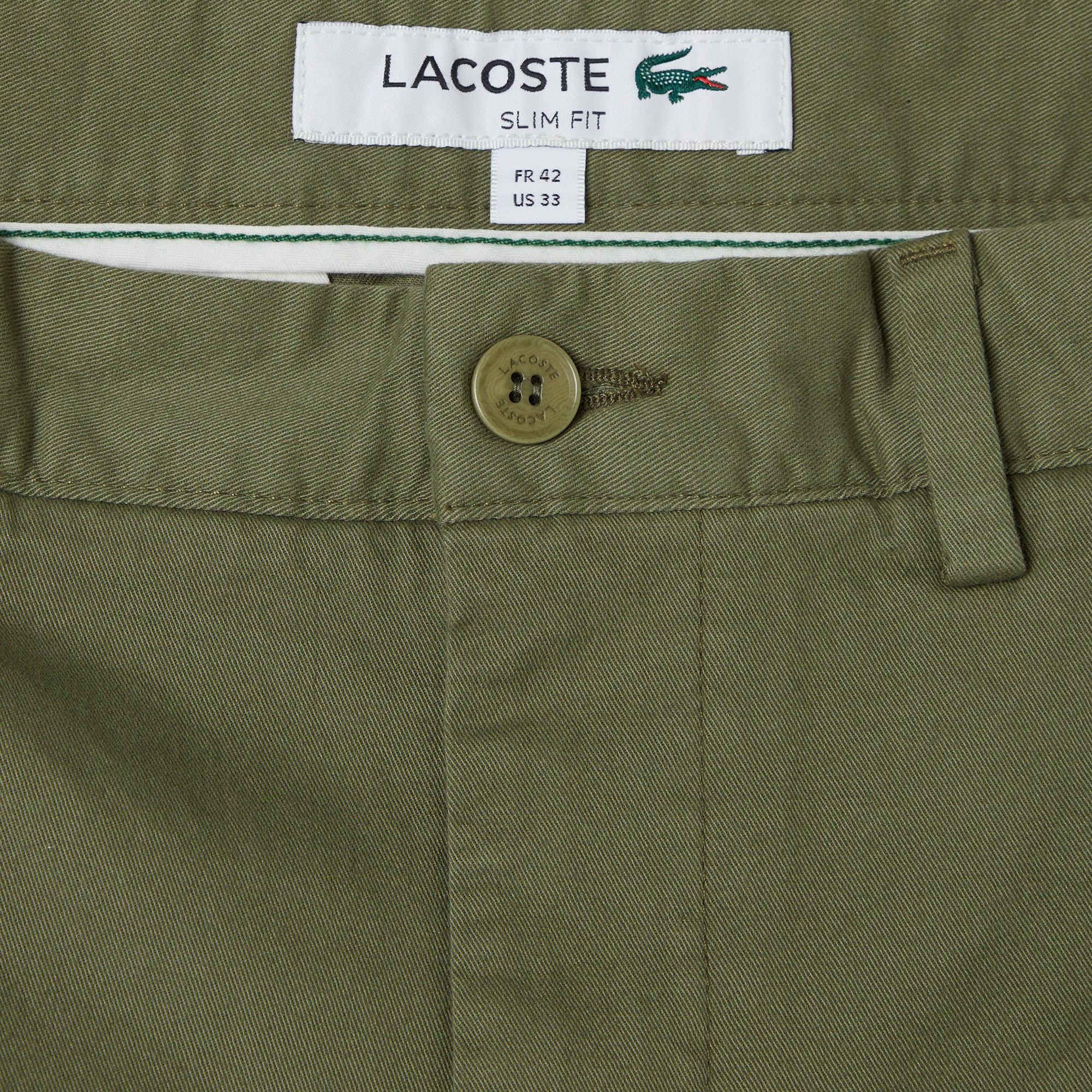 Lacoste Erkek Slim Fit Haki Bermuda Şort görsel 5