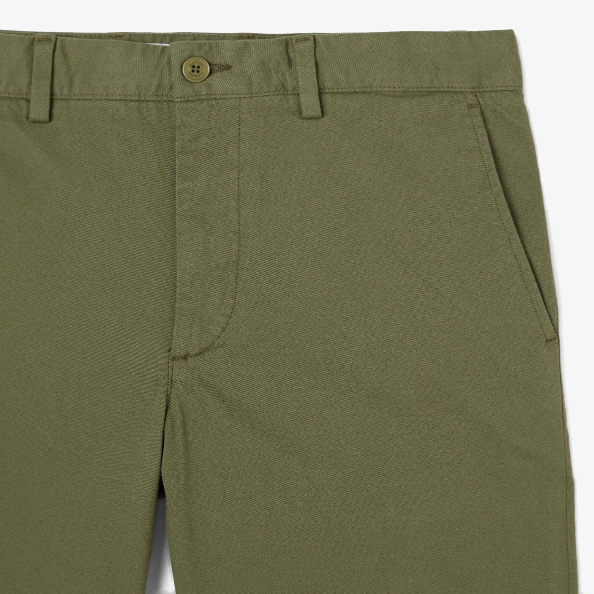 Erkek Slim Fit Haki Bermuda Şort