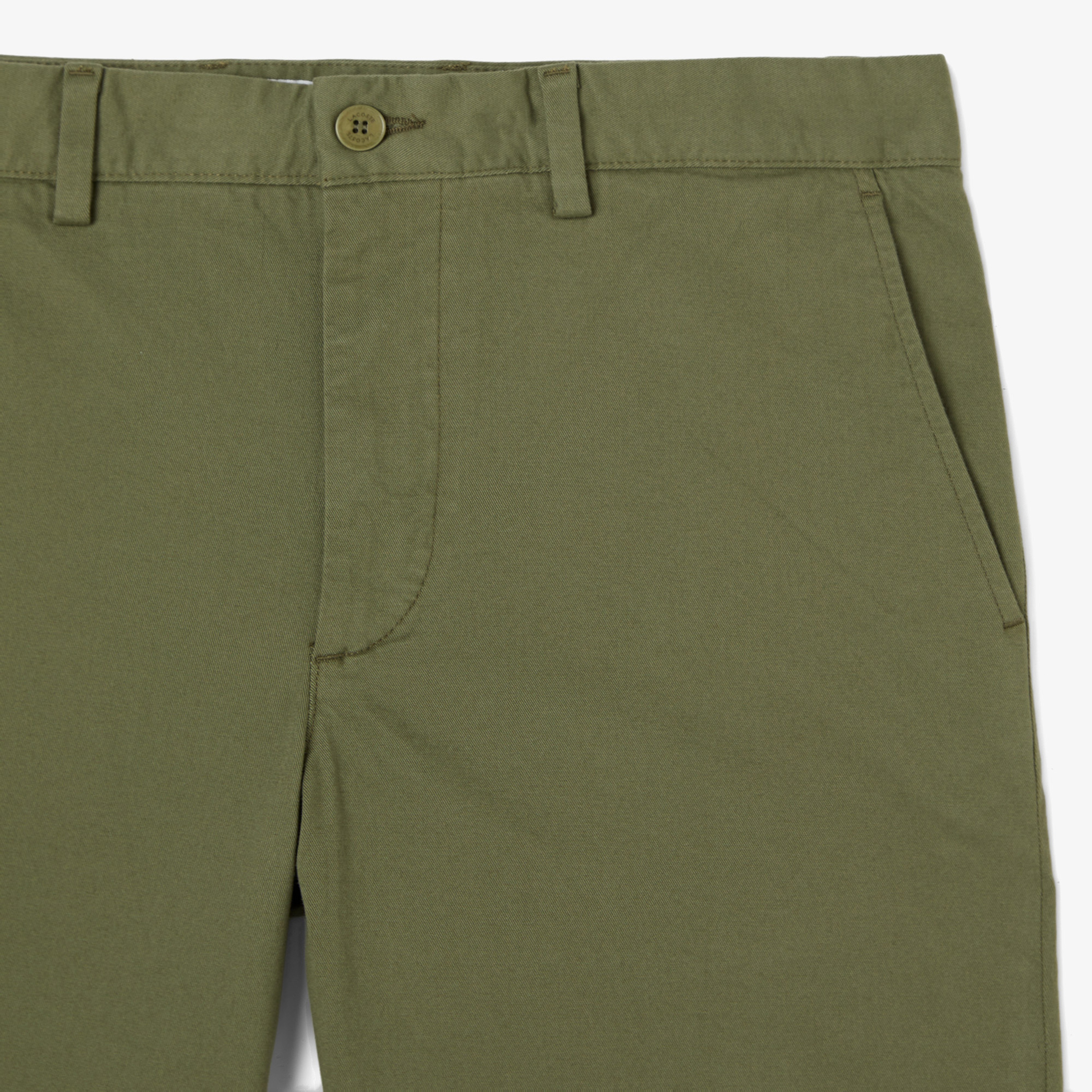 Erkek Slim Fit Haki Bermuda Şort