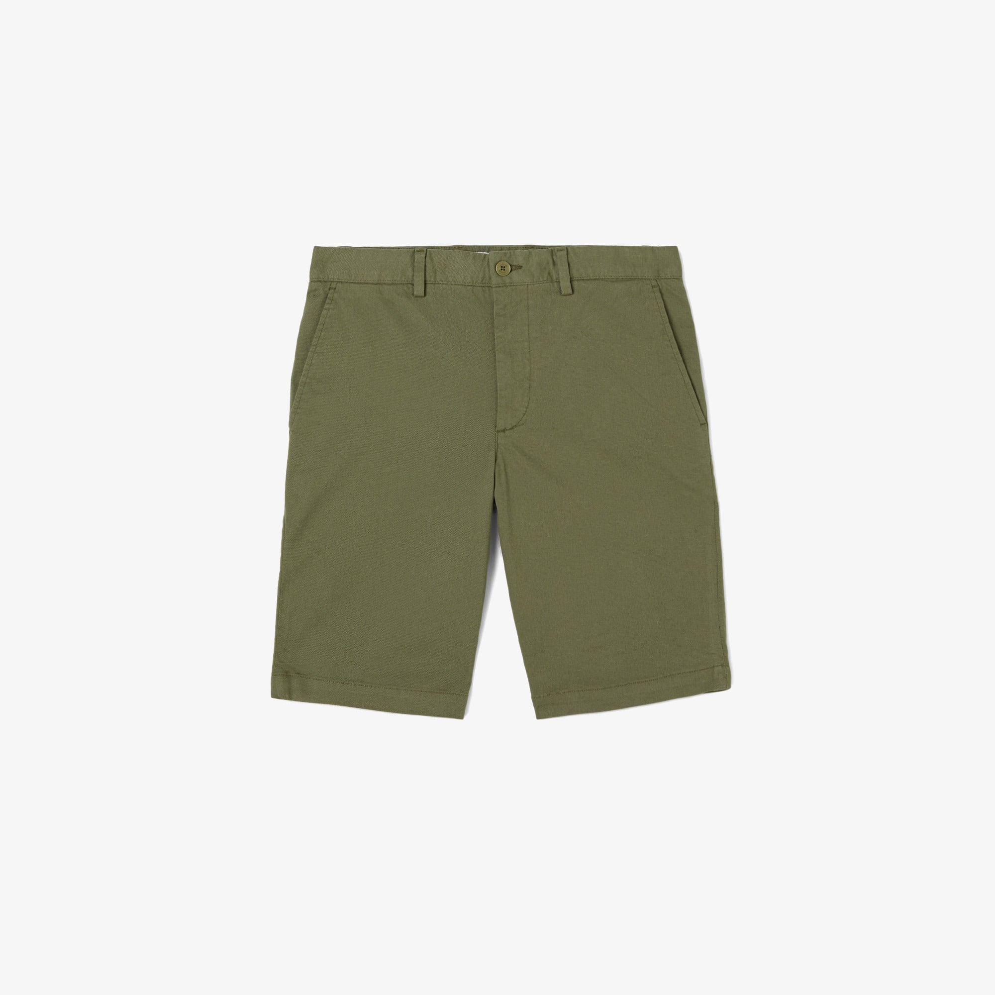 Erkek Slim Fit Haki Bermuda Şort