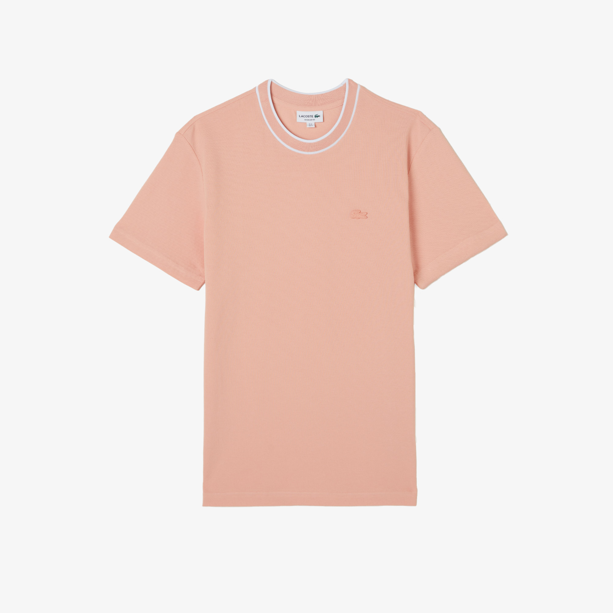 Lacoste Erkek Regular Fit Bisiklet Yaka Pembe T-Shirt görsel 3