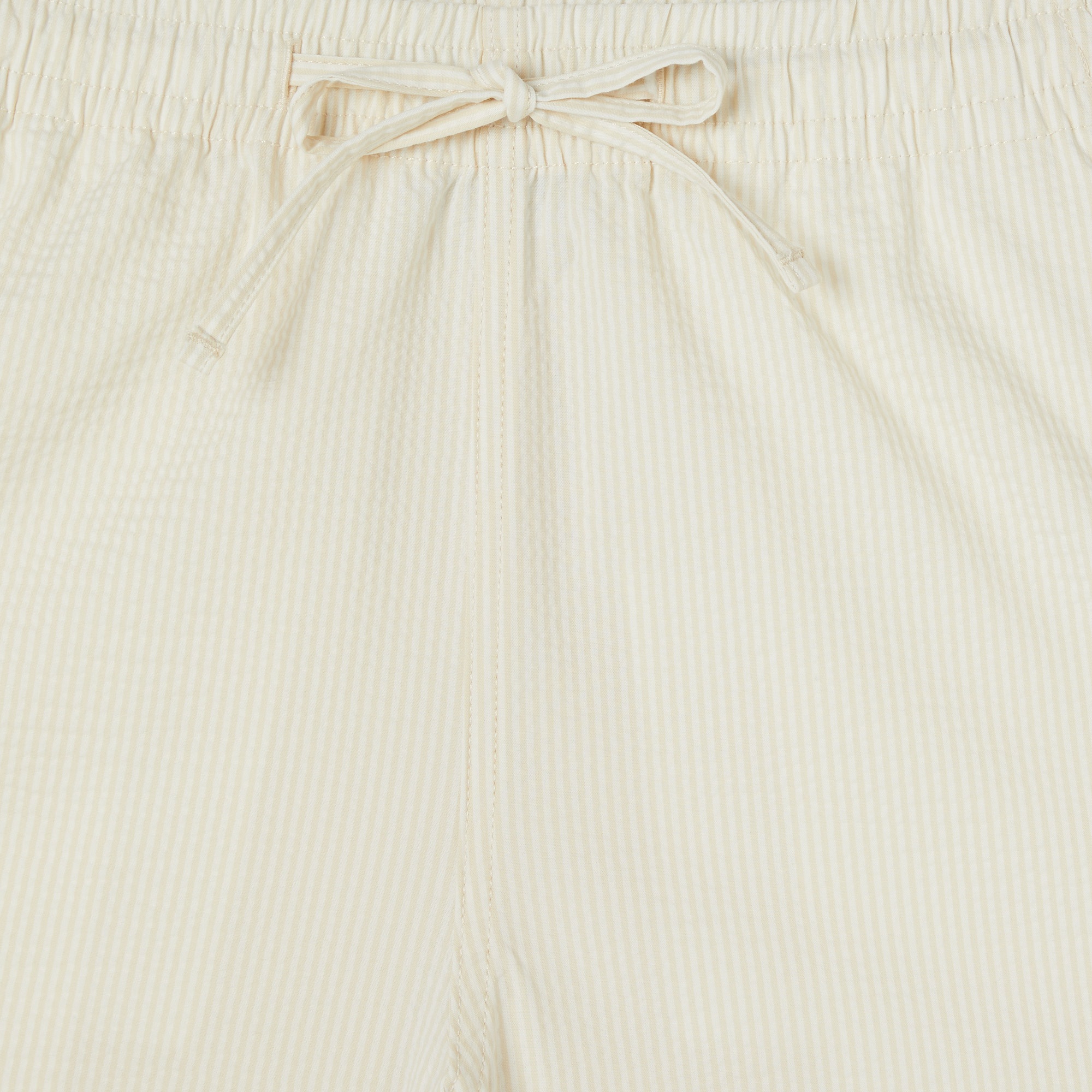 Erkek Relaxed Fit Çizgili Beyaz Şort