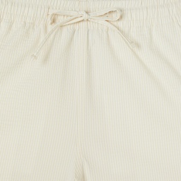 Erkek Relaxed Fit Çizgili Beyaz Şort Beyaz