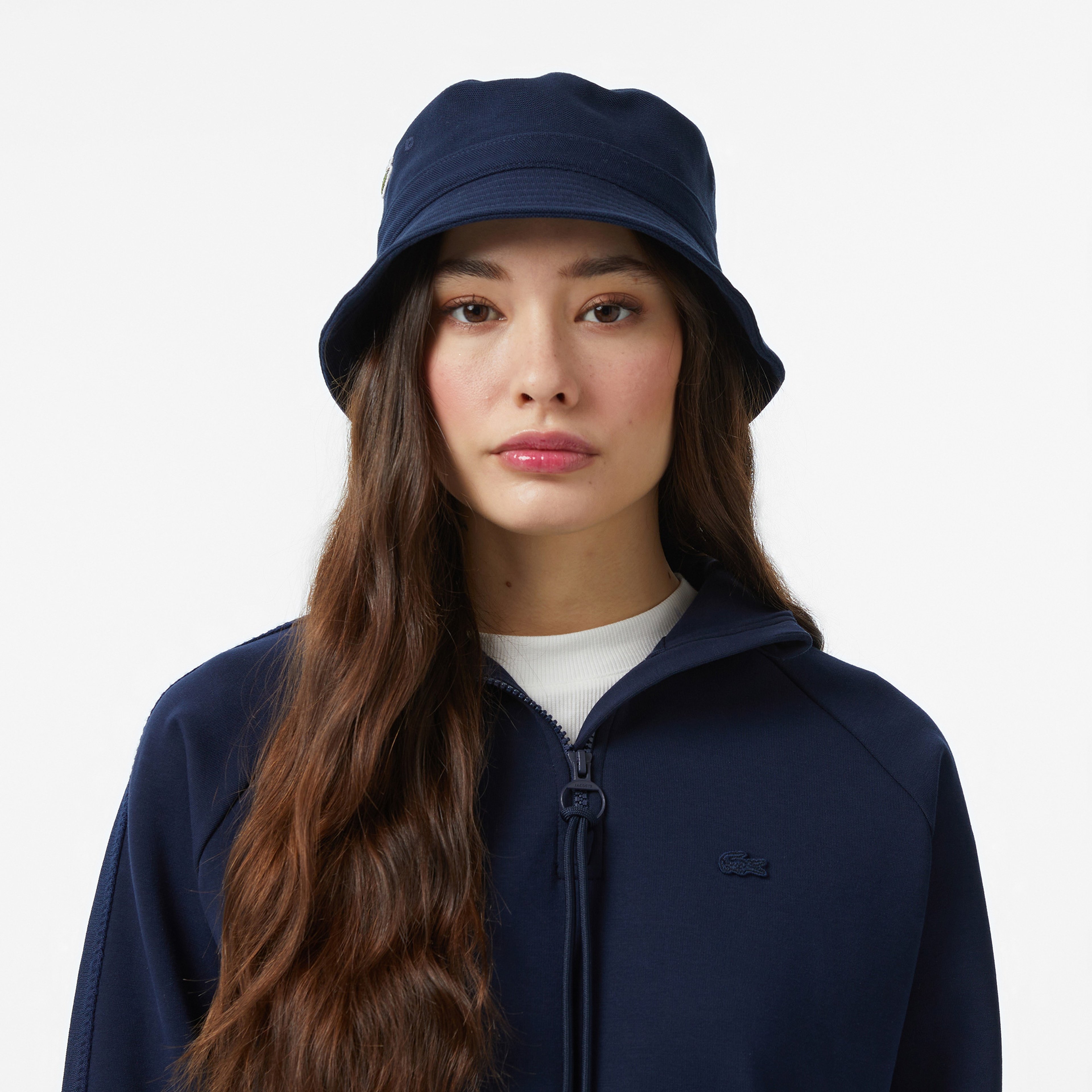 Kadın Loose Fit Dik Yaka Lacivert Sweatshirt Kadın Loose Fit Dik Yaka Lacivert Sweatshirt