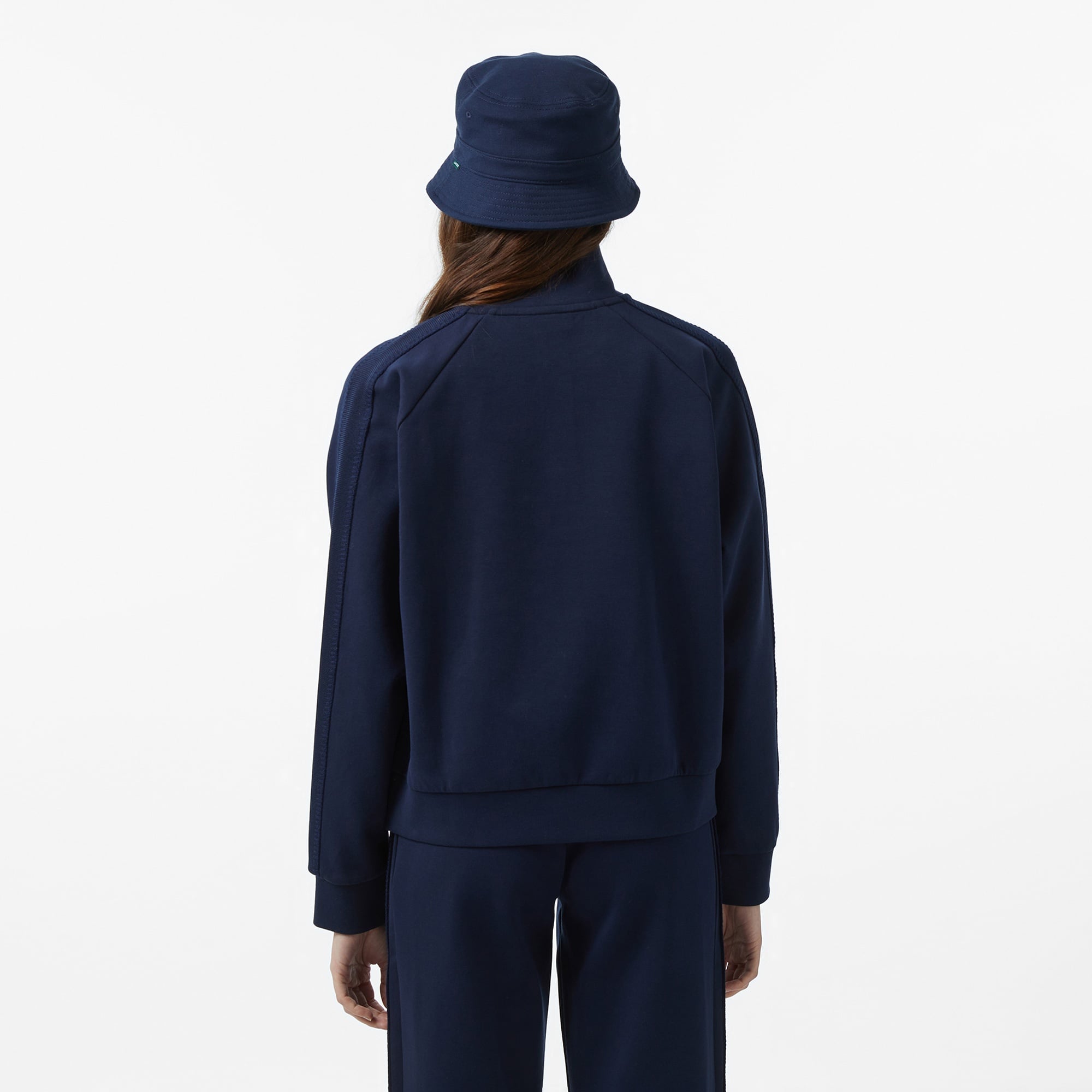 Kadın Loose Fit Dik Yaka Lacivert Sweatshirt