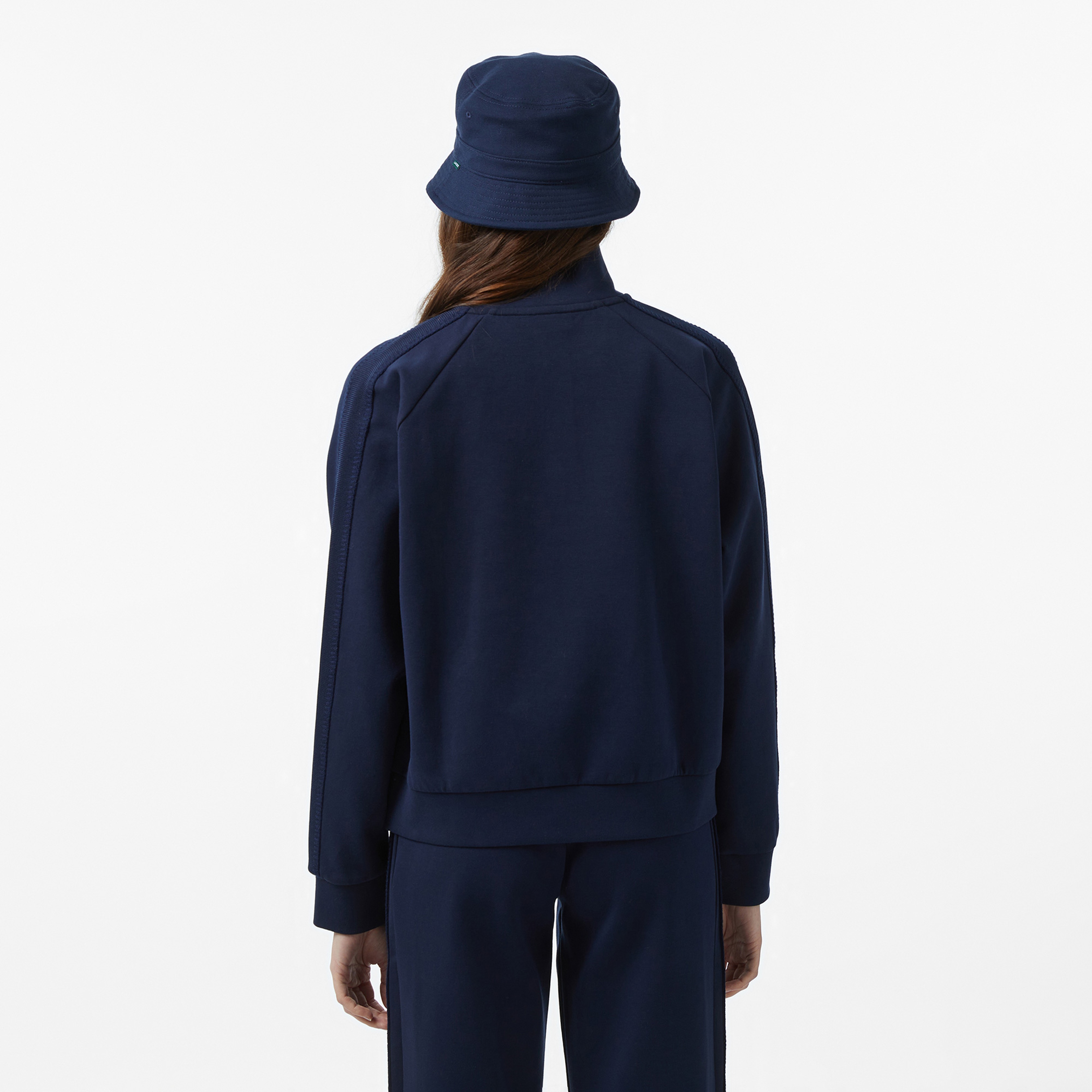 Kadın Loose Fit Dik Yaka Lacivert Sweatshirt Kadın Loose Fit Dik Yaka Lacivert Sweatshirt