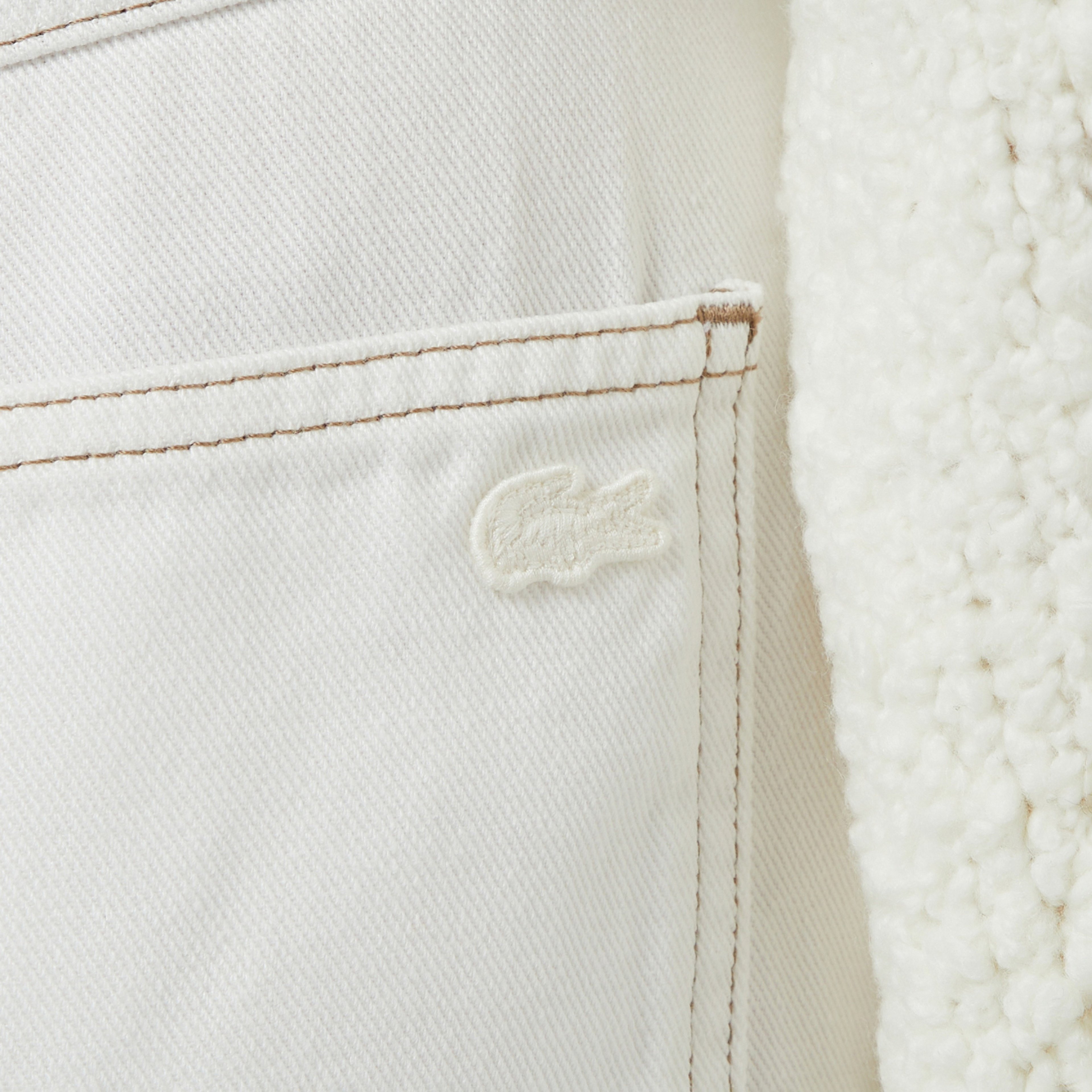 Kadın Regular Fit Krem Jean Pantolon Kadın Regular Fit Krem Jean Pantolon