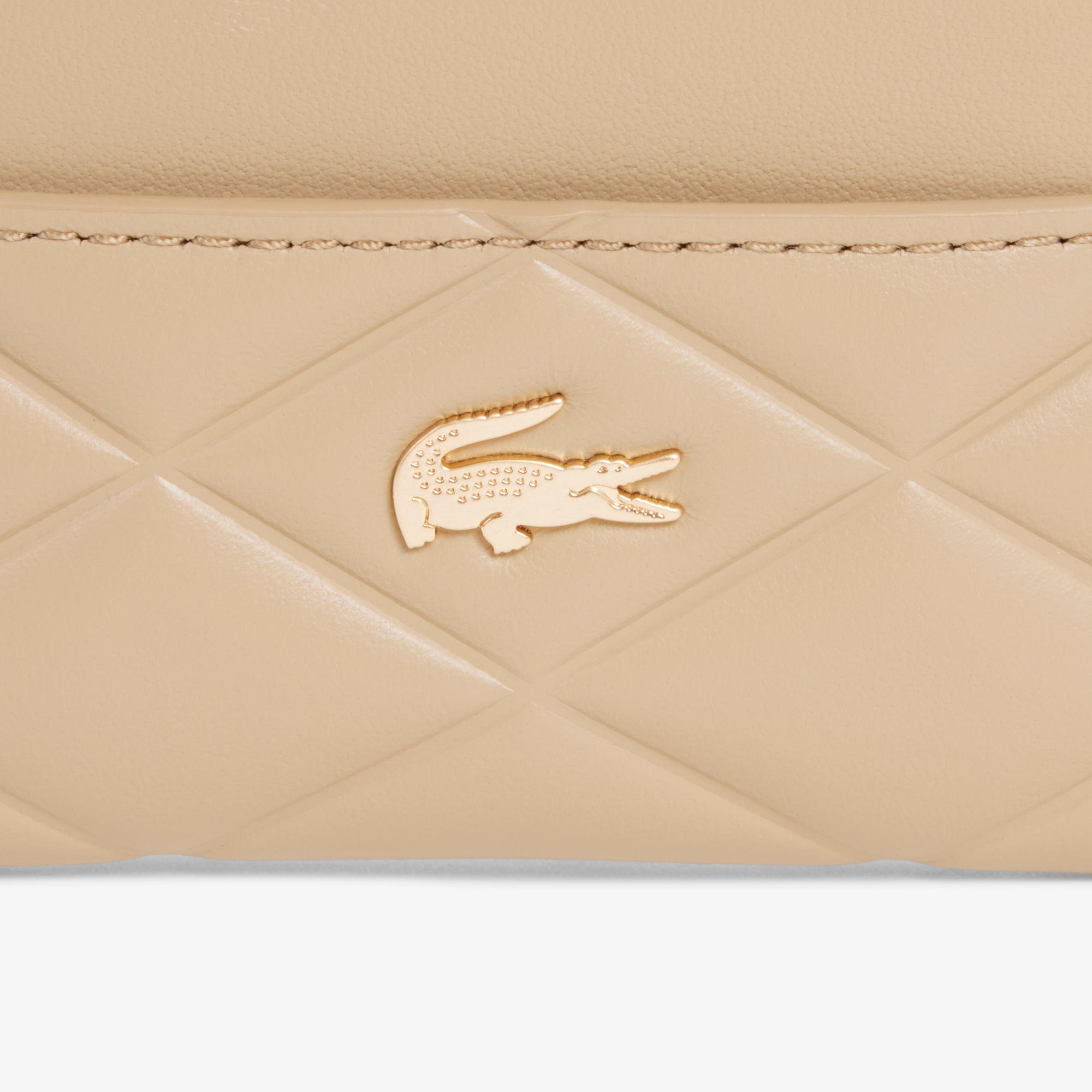 Lacoste Crocodelle Kadın Deri Bej Kartlık görsel 4