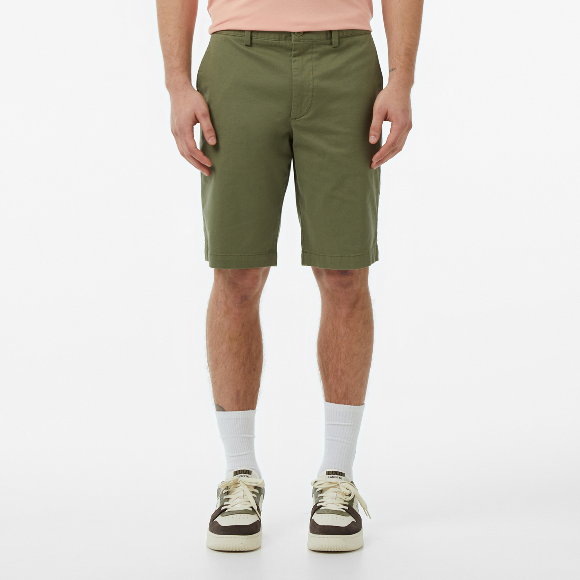 Lacoste Erkek Slim Fit Haki Bermuda Şort görsel 6