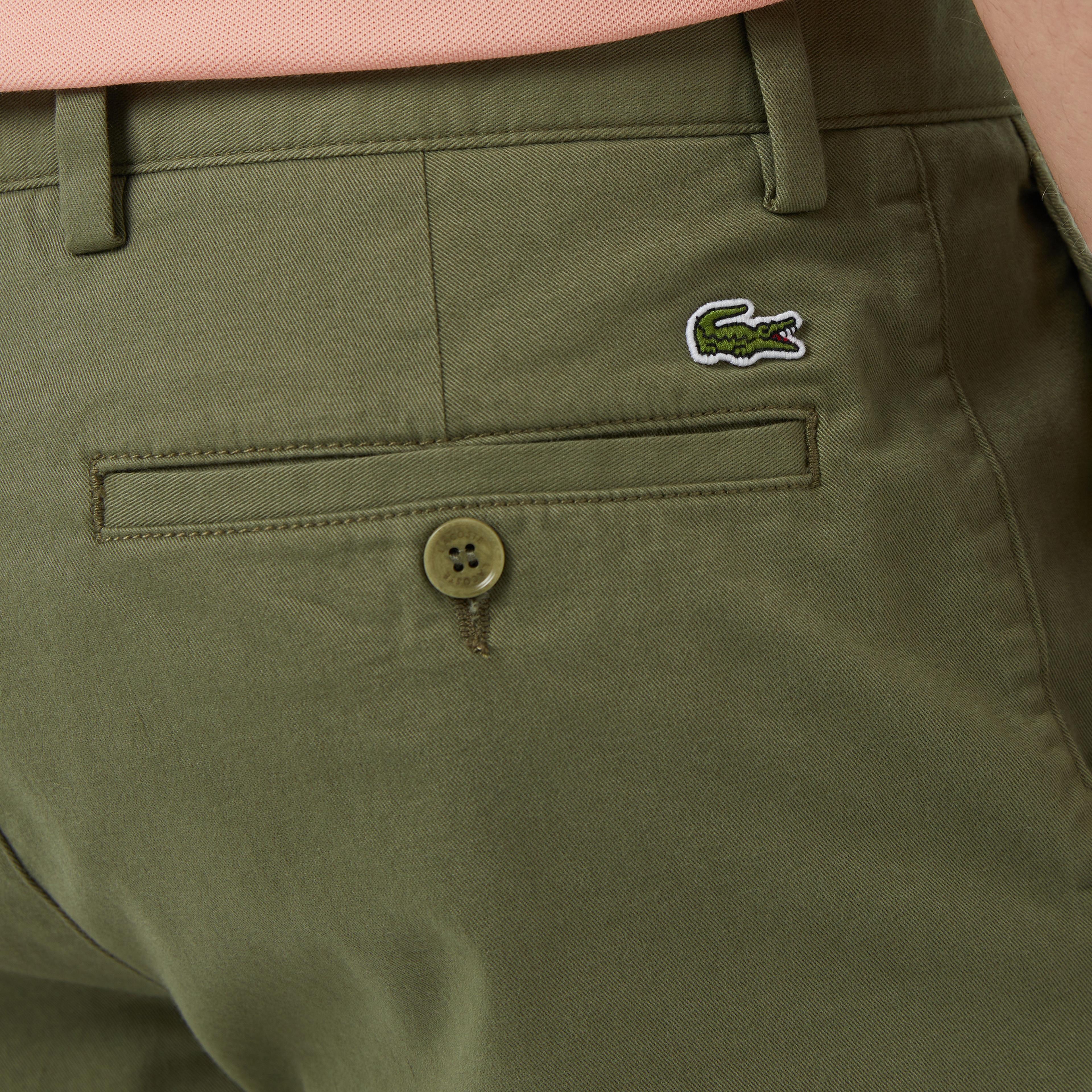 Erkek Slim Fit Haki Bermuda Şort