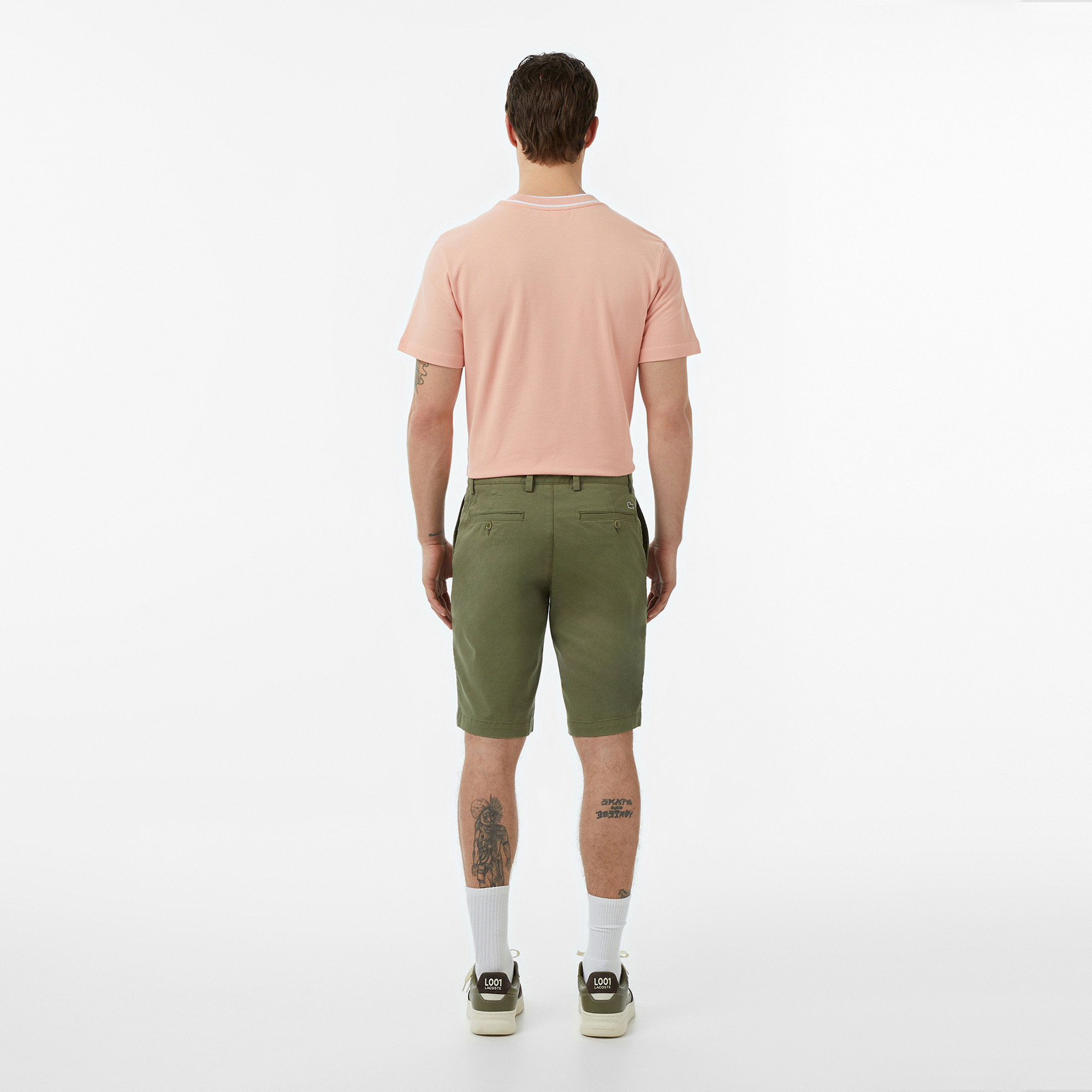 Lacoste Erkek Slim Fit Haki Bermuda Şort görsel 2
