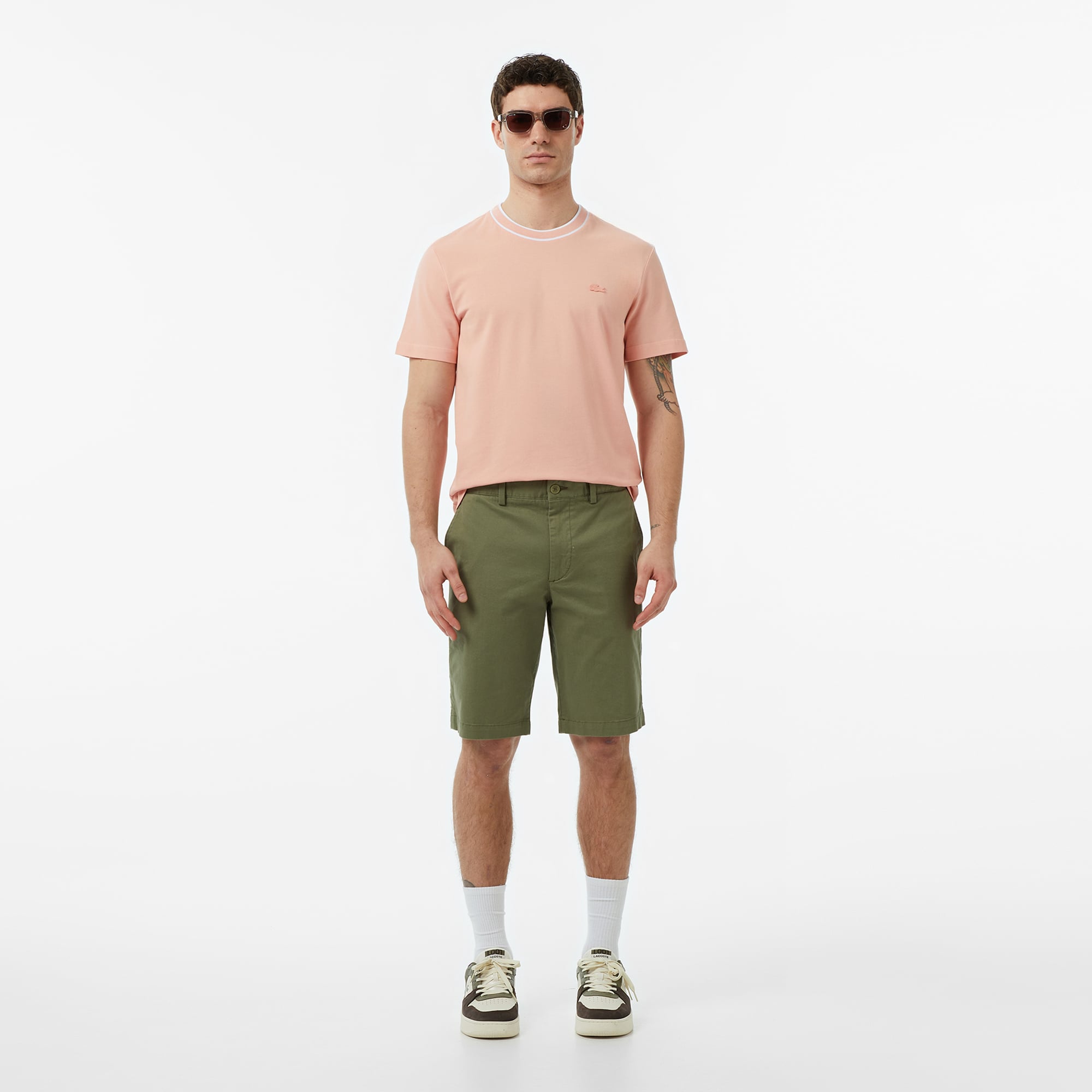 Lacoste Erkek Slim Fit Haki Bermuda Şort