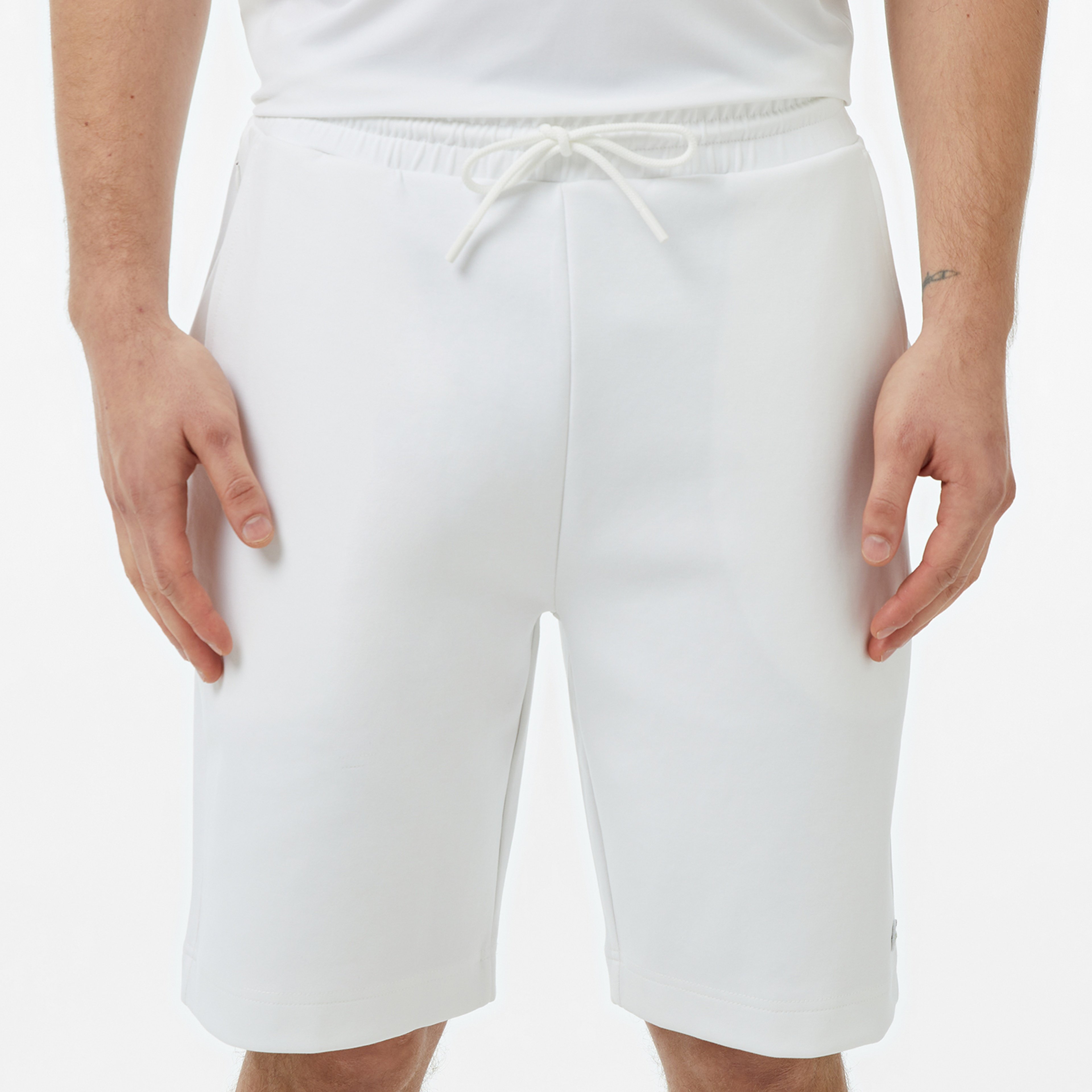 Erkek Regular Fit Beyaz Şort