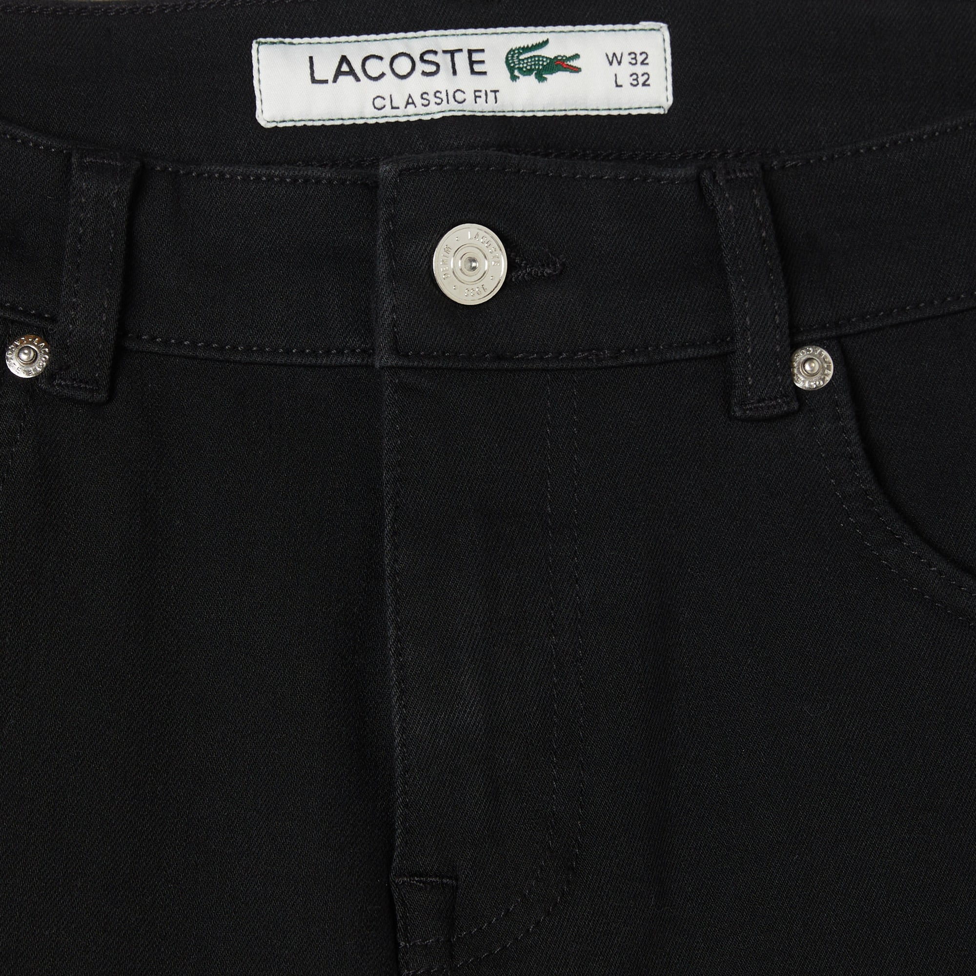 Lacoste Erkek Regular Fit Siyah Jean Pantolon görsel 5