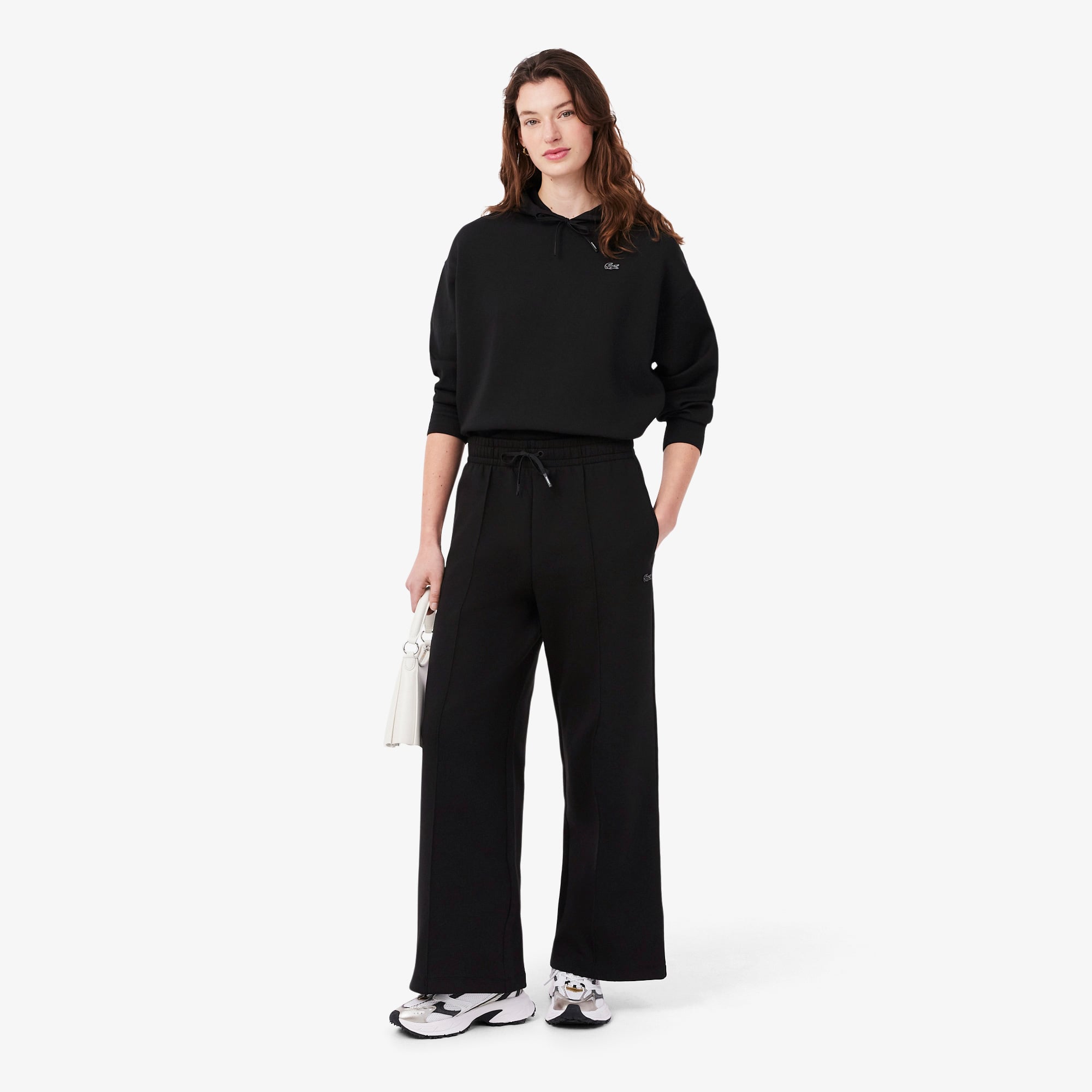 Lacoste Kadın Wide Leg Siyah Eşofman Altı