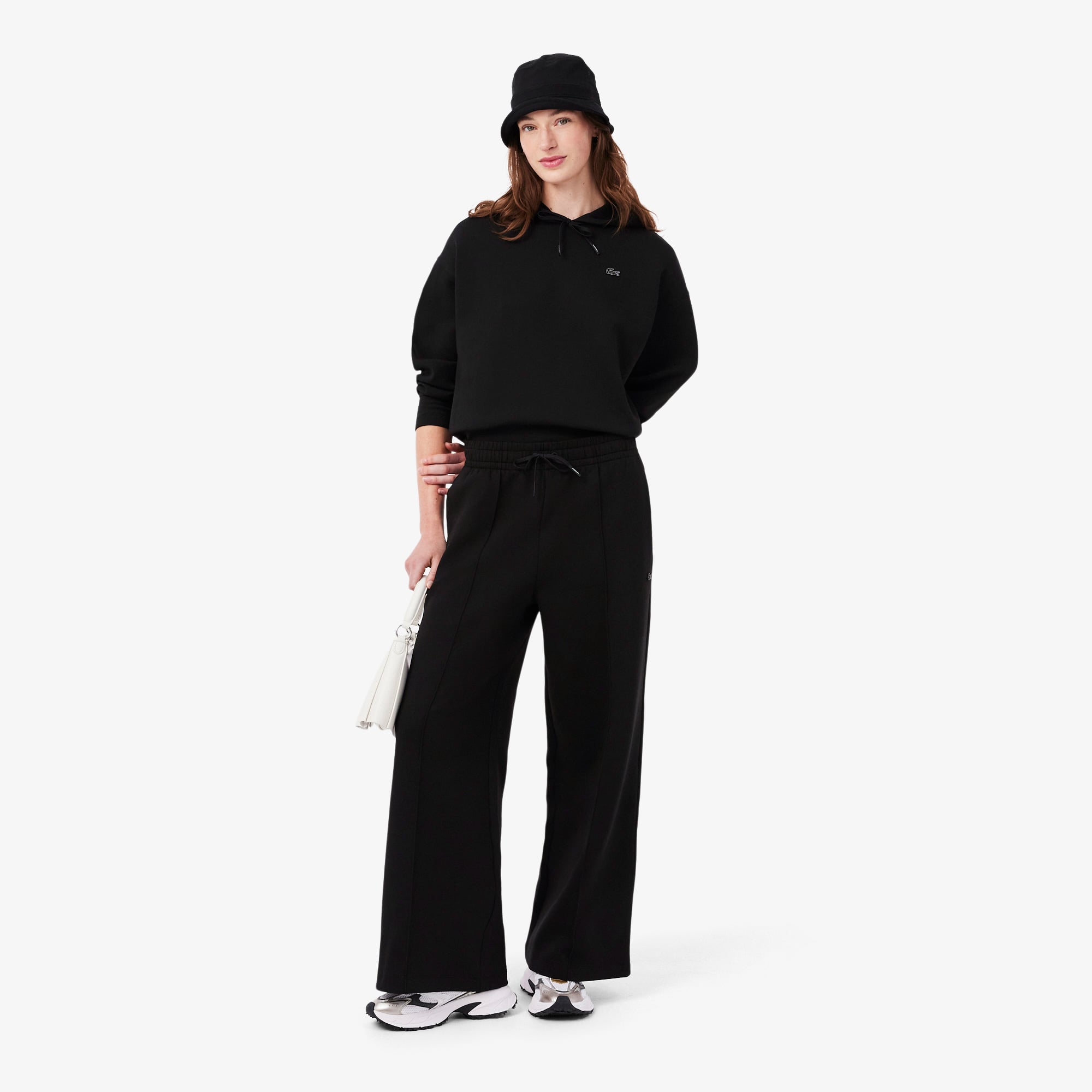 Lacoste Kadın Wide Leg Siyah Eşofman Altı görsel 4