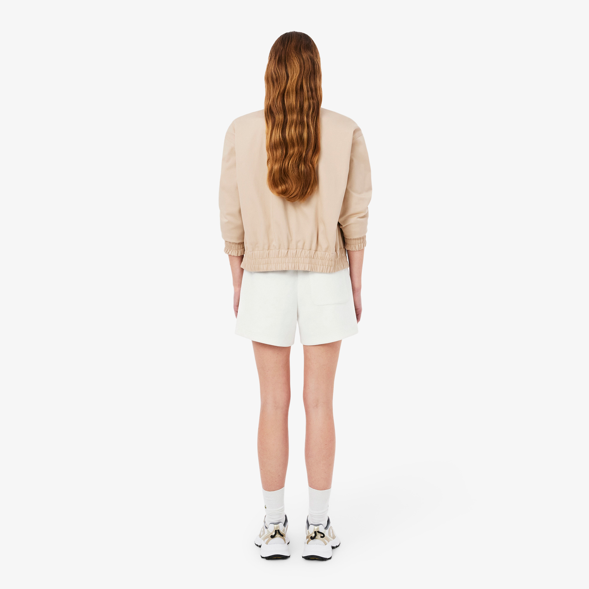 Lacoste Kadın Relaxed Fit Beyaz Şort görsel 3