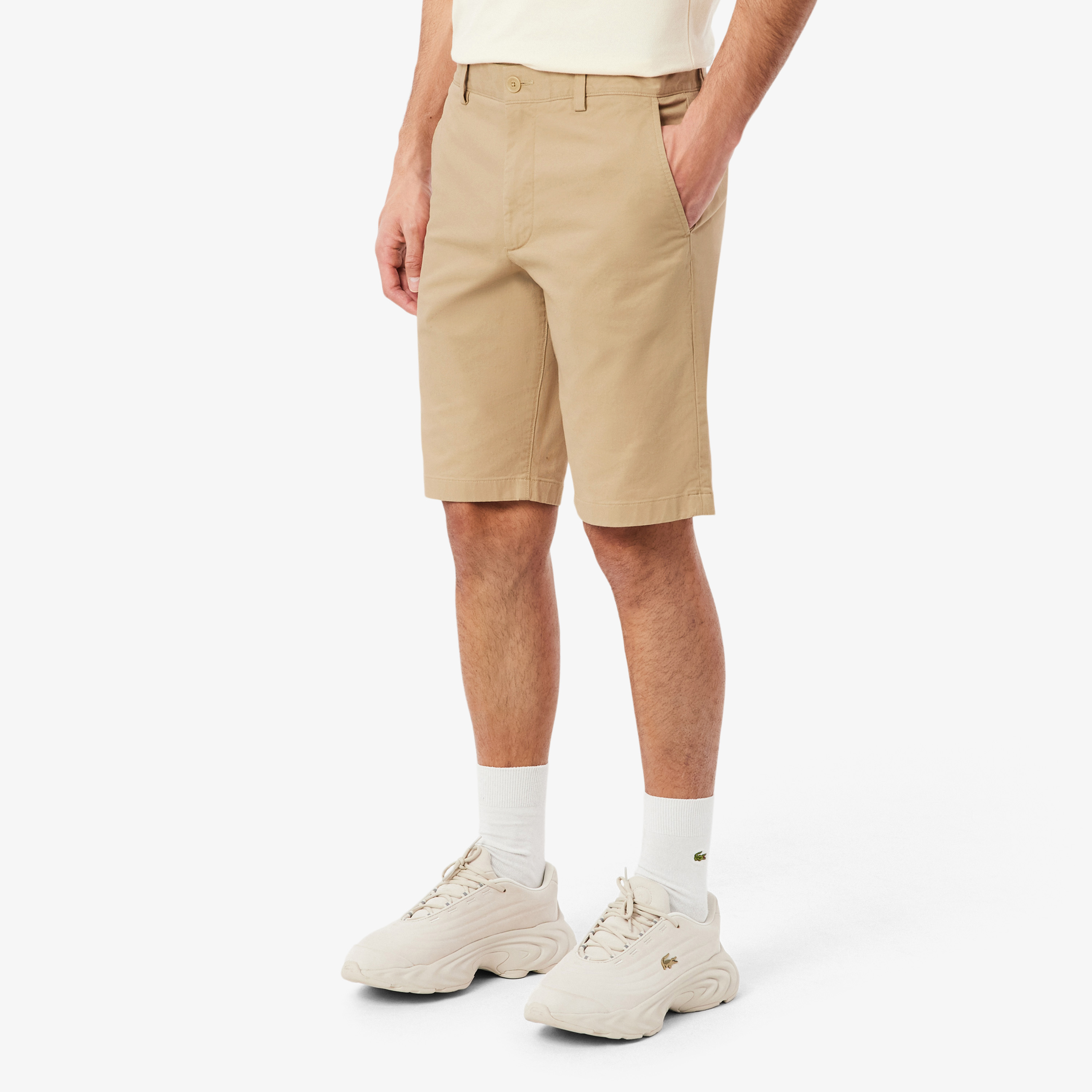 Lacoste Erkek Slim Fit Bej Bermuda Şort görsel 2