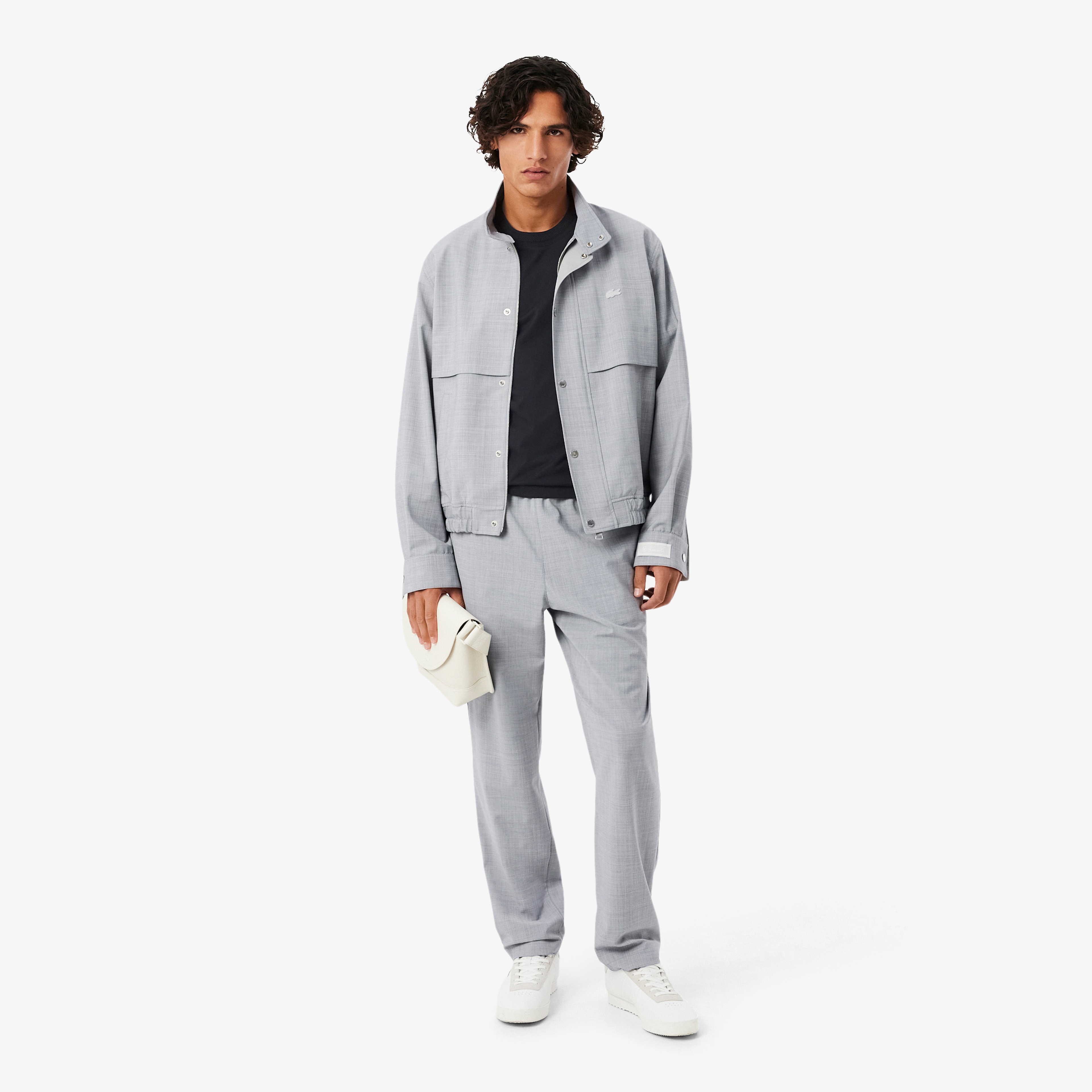 Erkek Classic Fit Bisiklet Yaka Koyu Gri T-Shirt