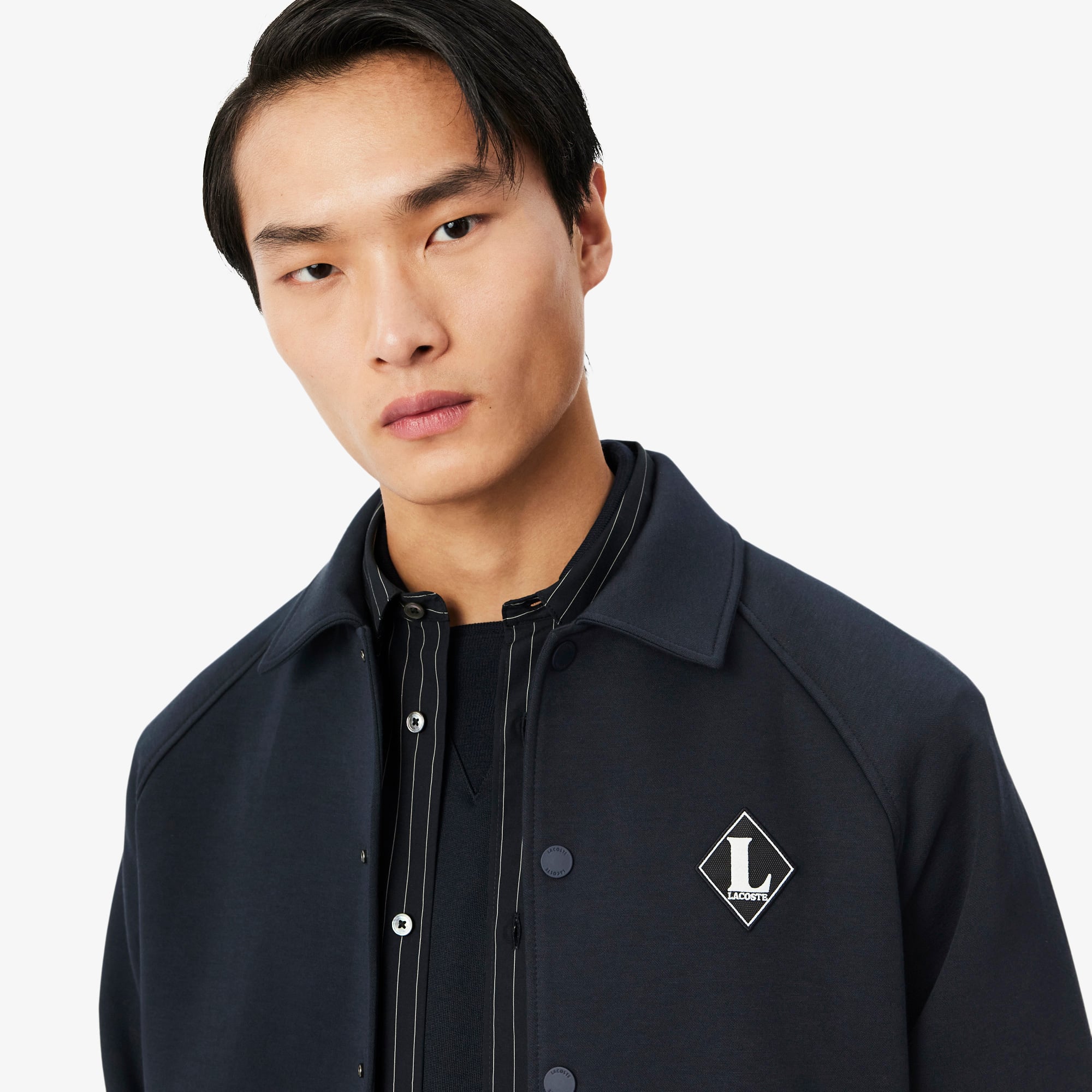Lacoste Erkek Classic Fit Lacivert Bomber Ceket görsel 2