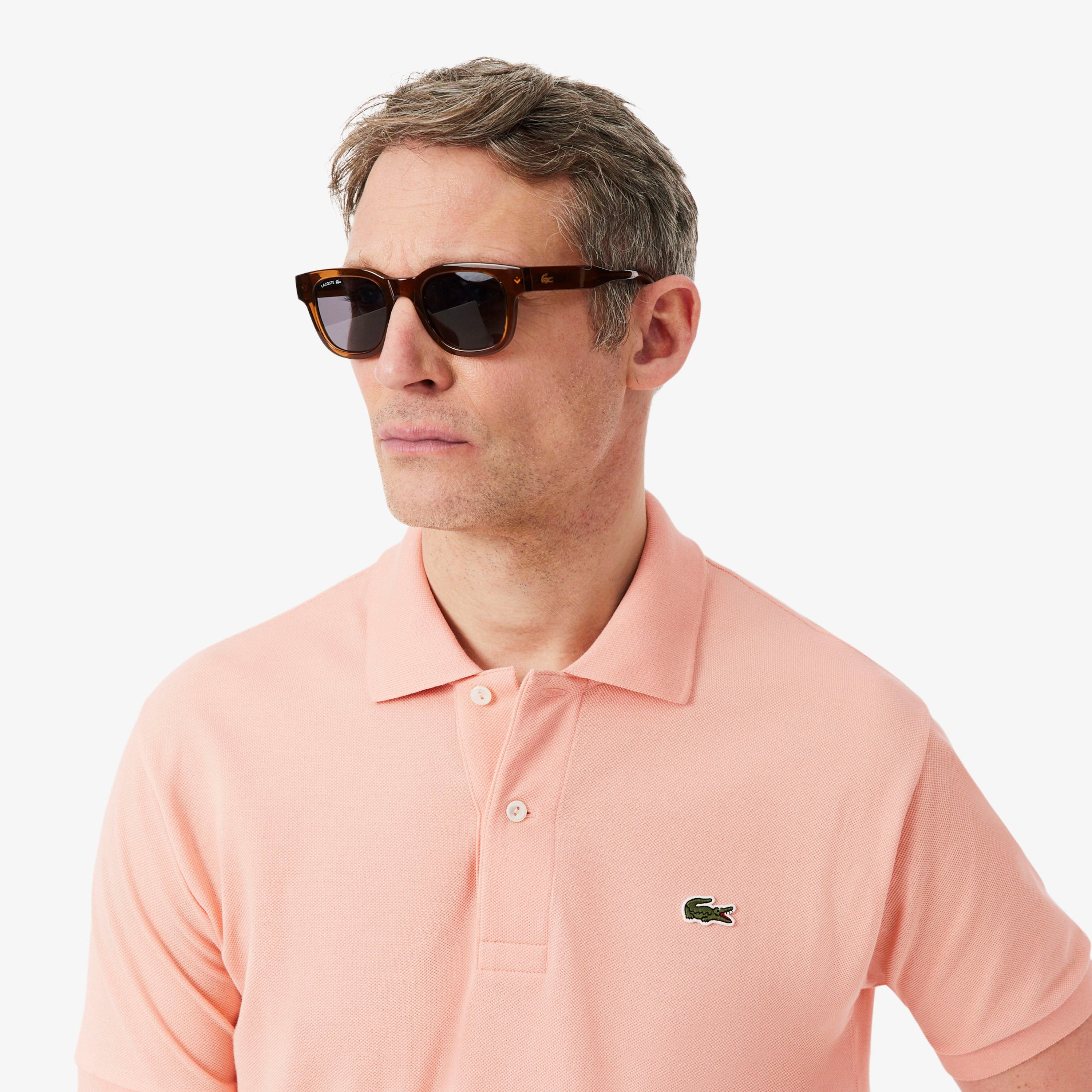 L.12.12 Erkek Classic Fit Pembe Polo