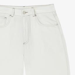 Kadın Regular Fit Krem Jean Pantolon Krem