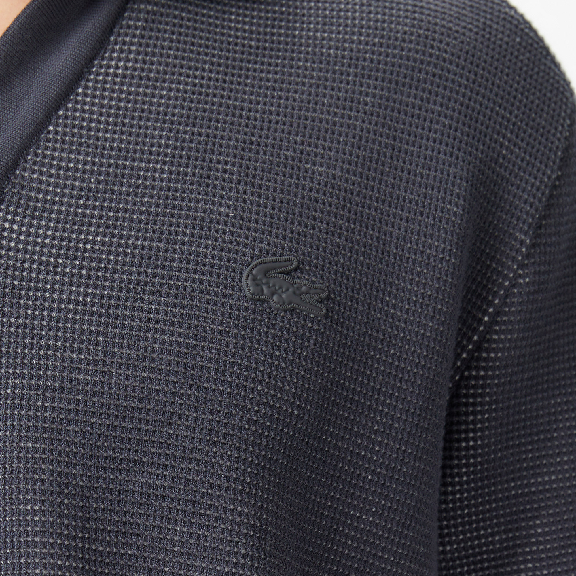 Lacoste Erkek Classic Fit Kısa Kollu Polo Yaka Koyu Gri Triko görsel 7