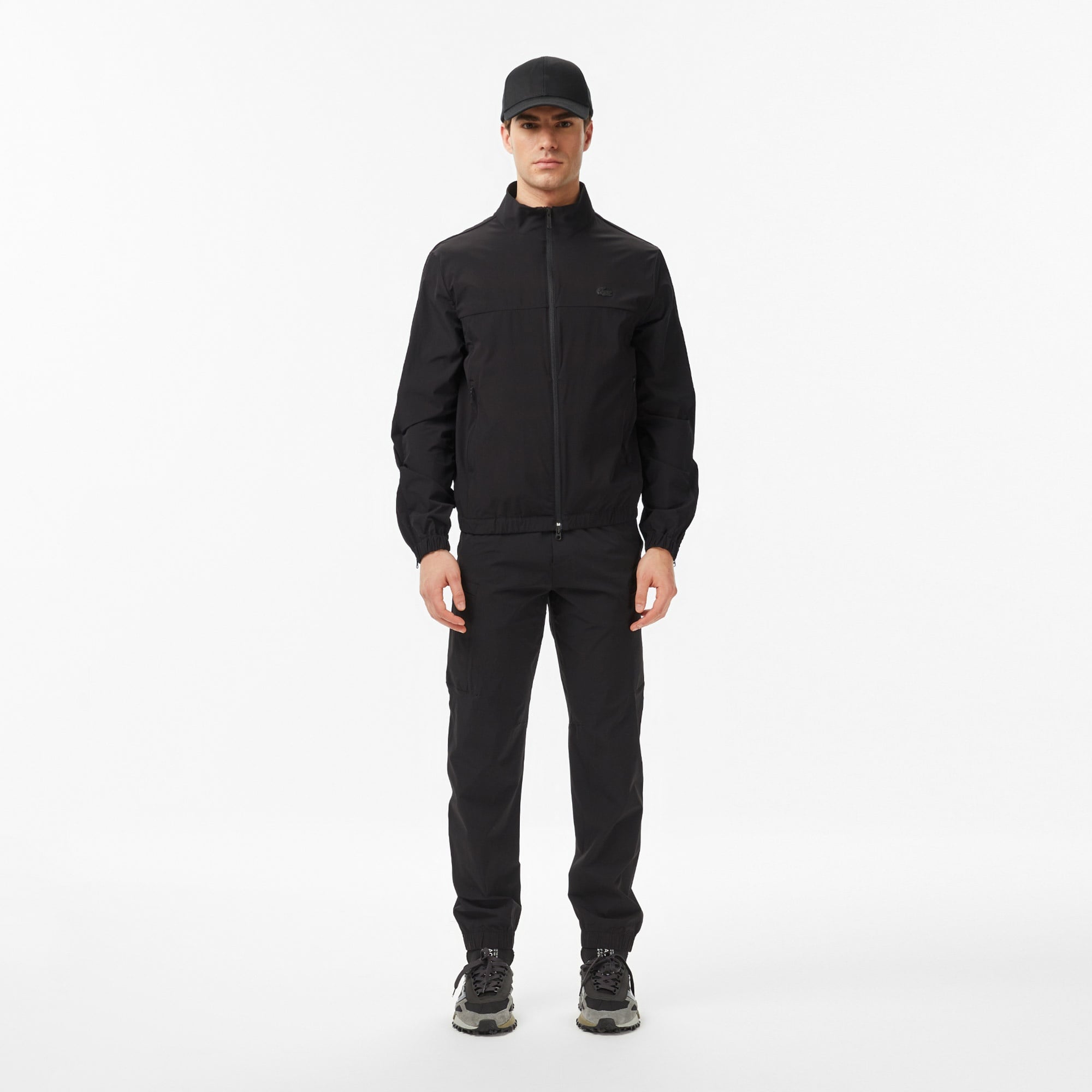 Erkek Regular Fit Dik Yaka Siyah Mont