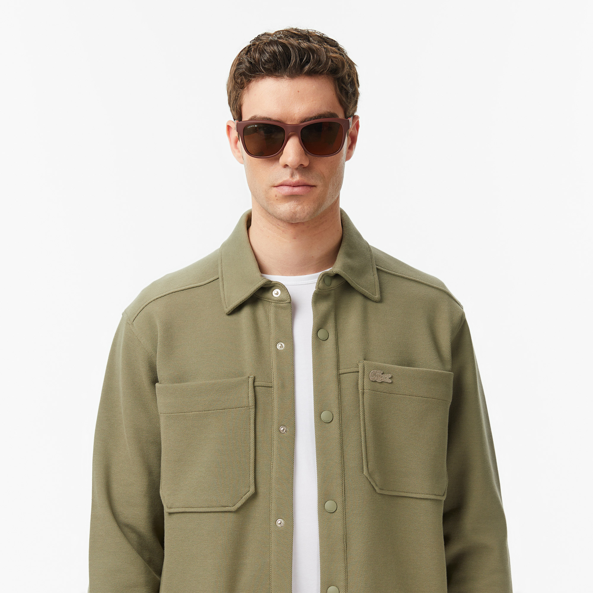 Lacoste Erkek Regular Fit Haki Gömlek görsel 2