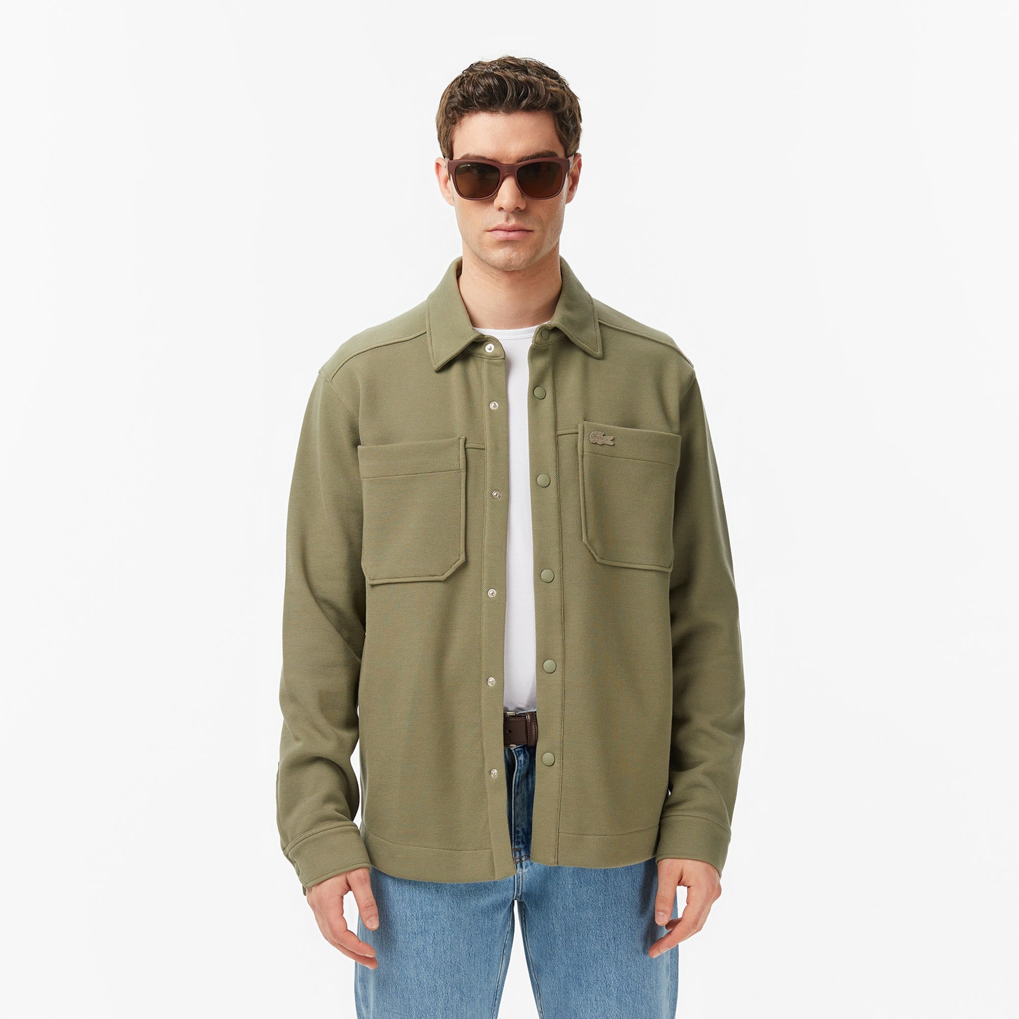 Erkek Regular Fit Haki Gömlek