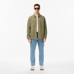 Erkek Regular Fit Haki Gömlek Yeşil