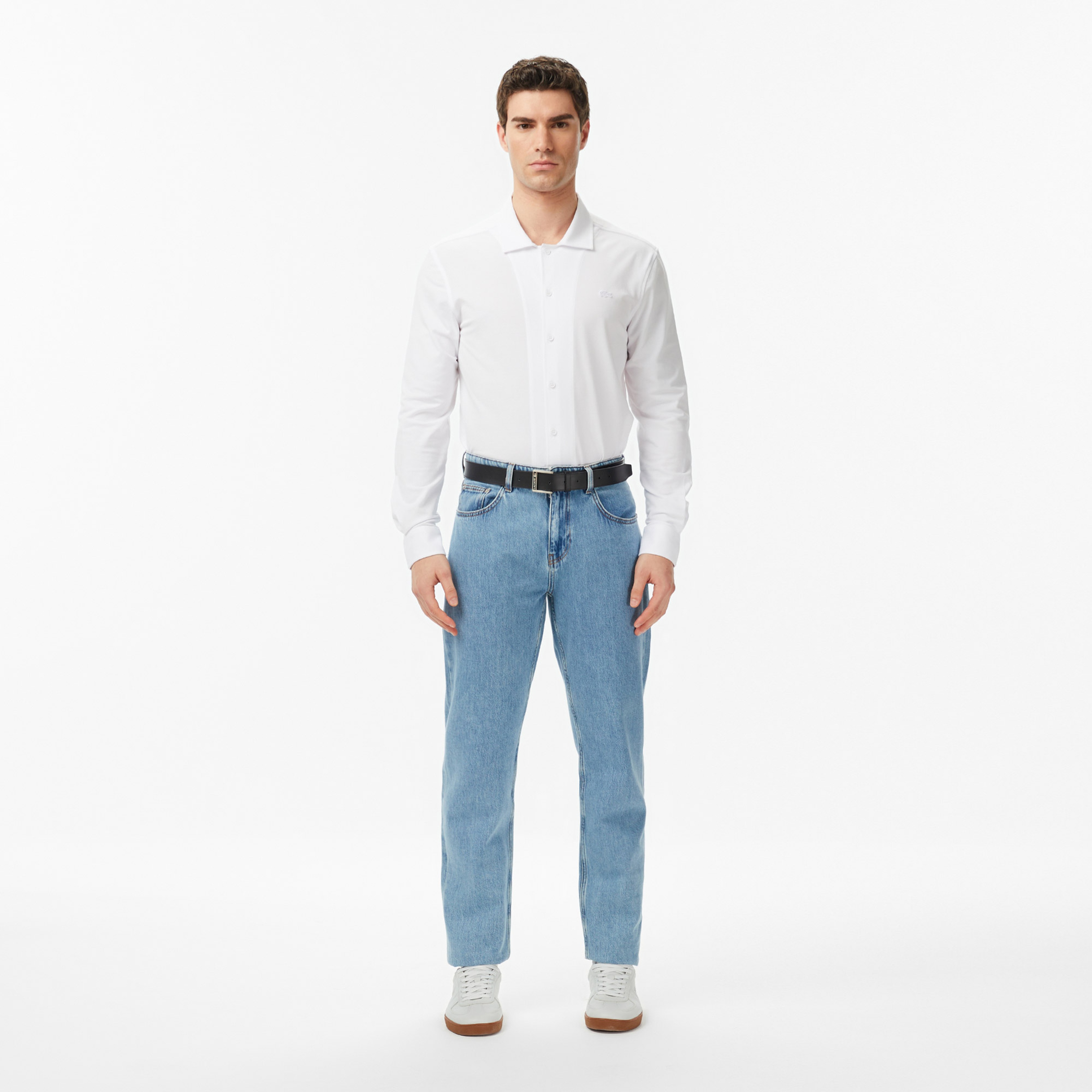 Erkek Slim Fit Beyaz Gömlek