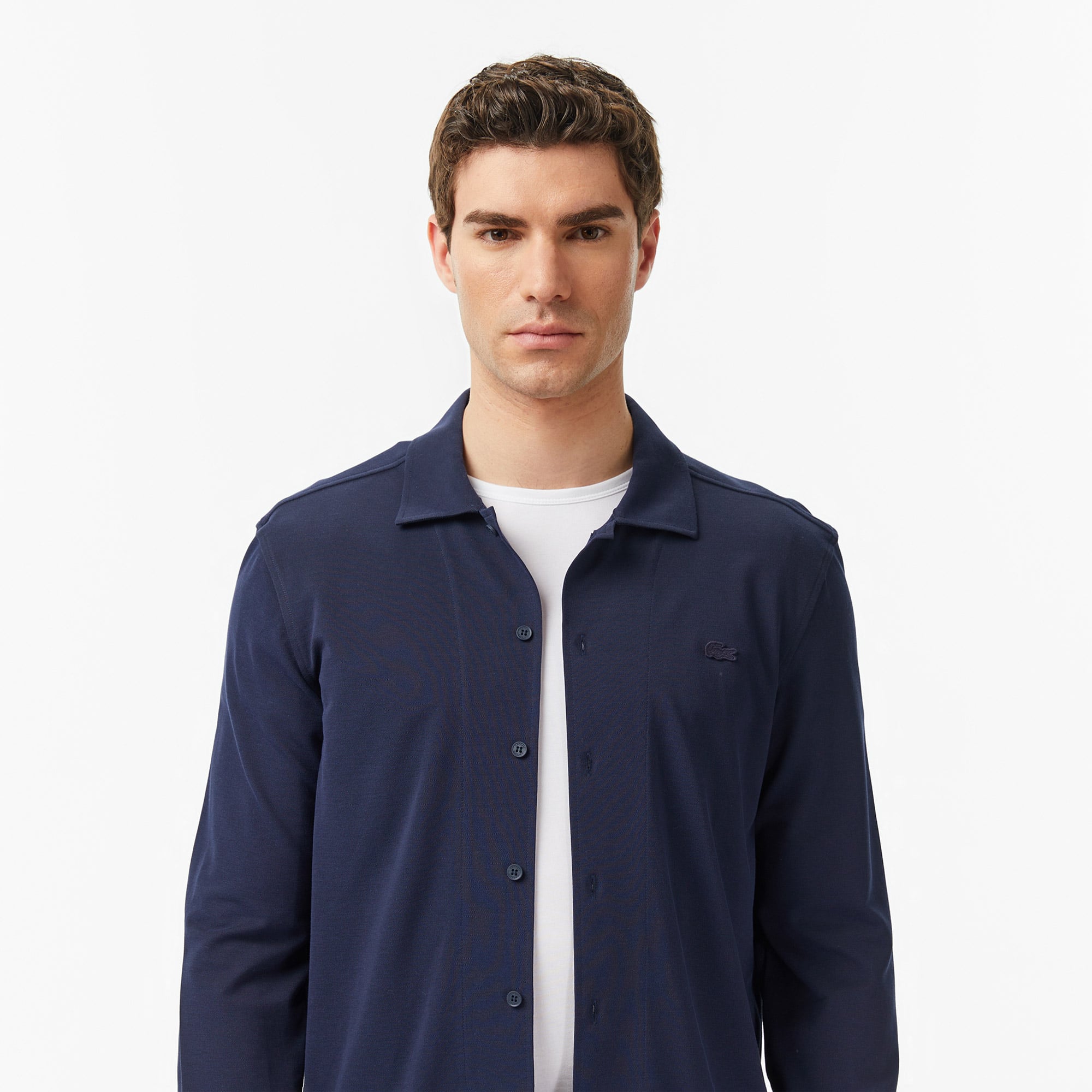 Lacoste Erkek Slim Fit Lacivert Gömlek görsel 2