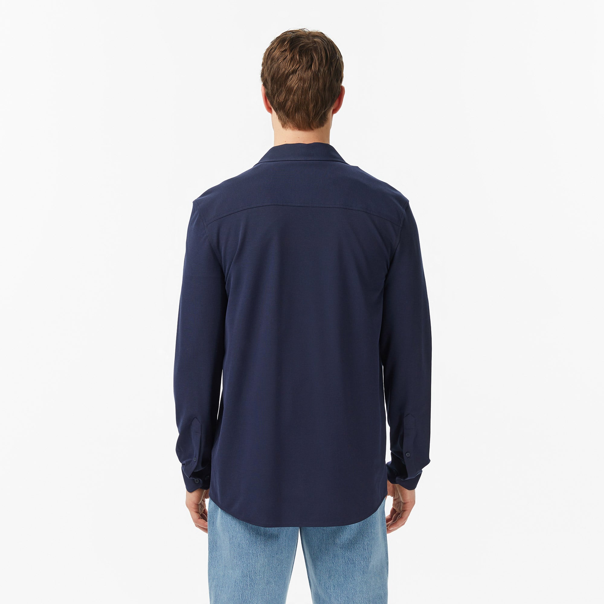 Lacoste Erkek Slim Fit Lacivert Gömlek görsel 5