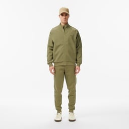 Erkek Classic Fit Dik Yaka Haki Sweatshirt Yeşil