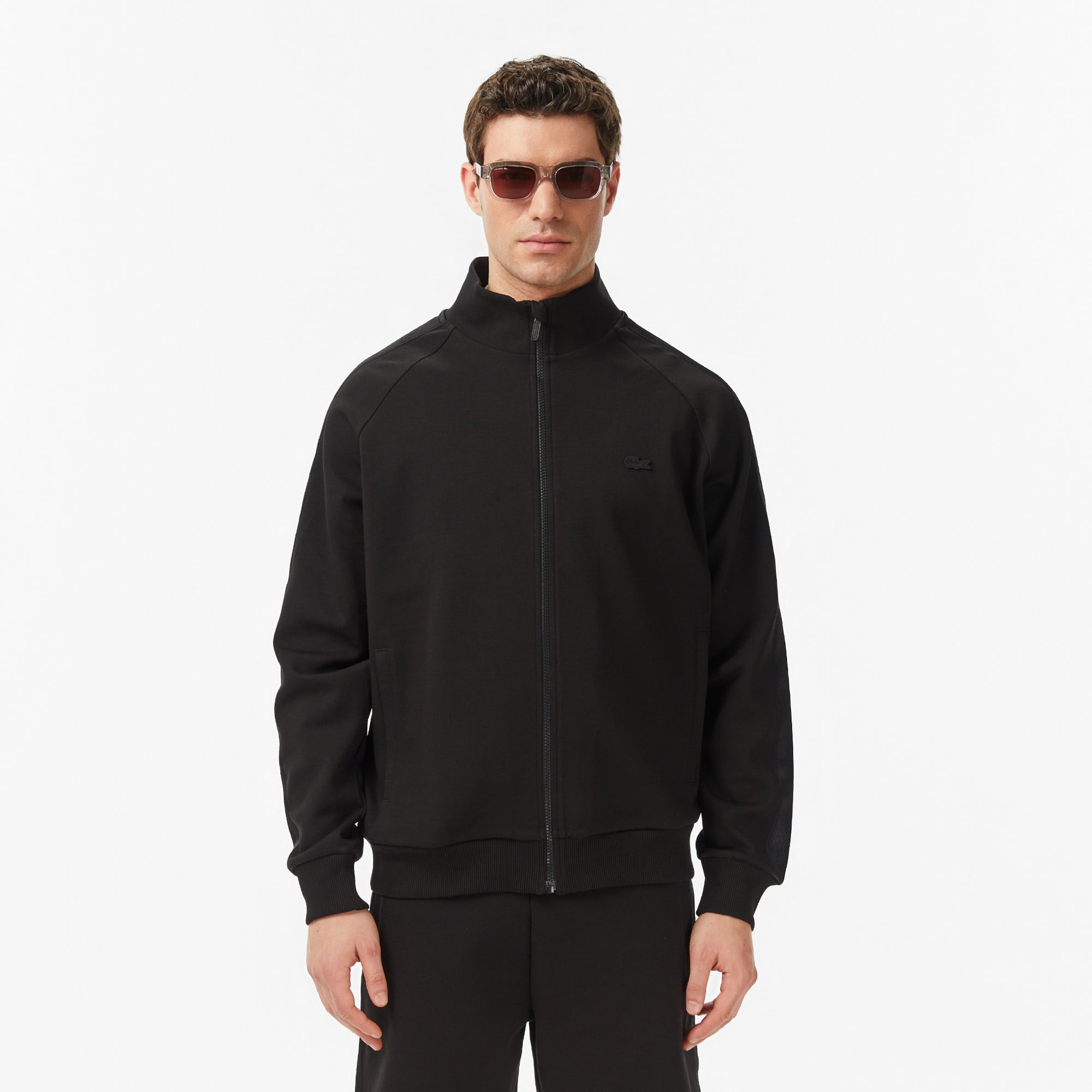 Lacoste Erkek Classic Fit Dik Yaka Siyah Sweatshirt