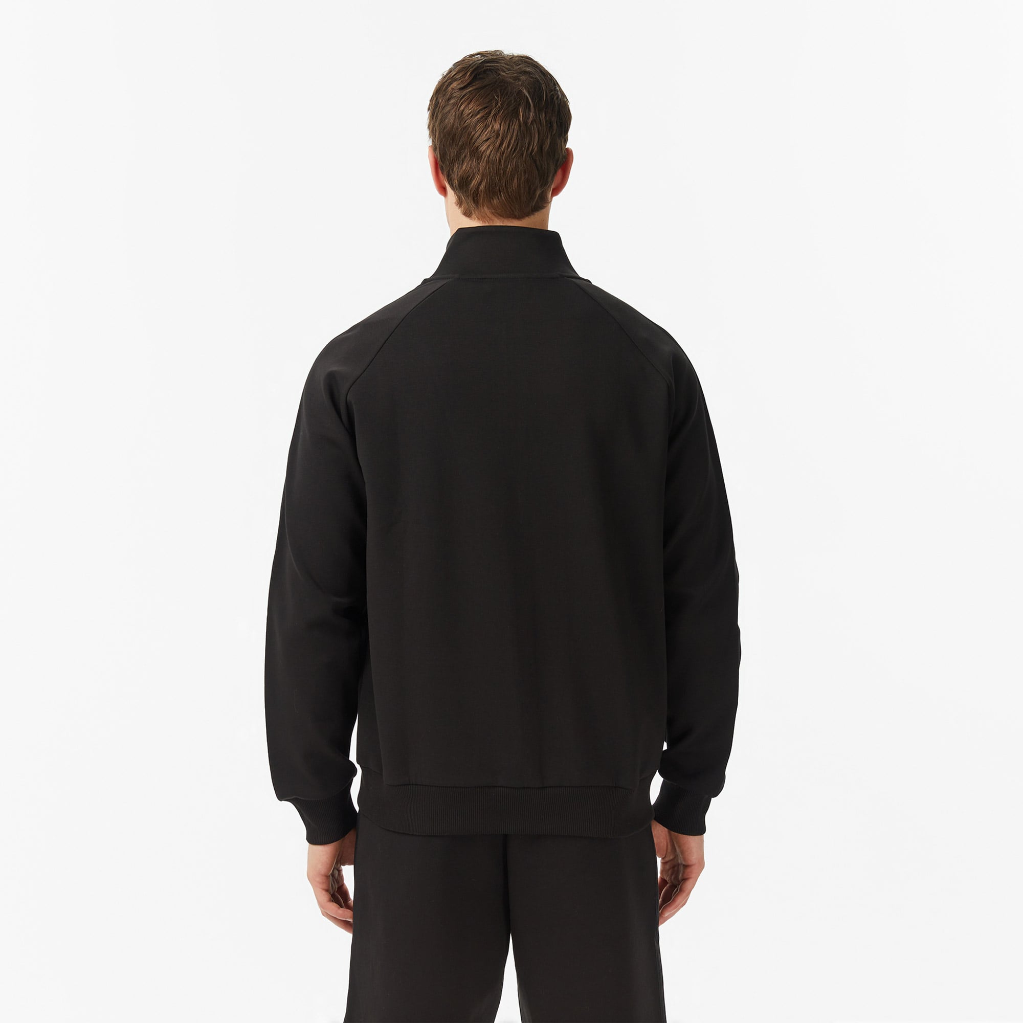 Lacoste Erkek Classic Fit Dik Yaka Siyah Sweatshirt görsel 5