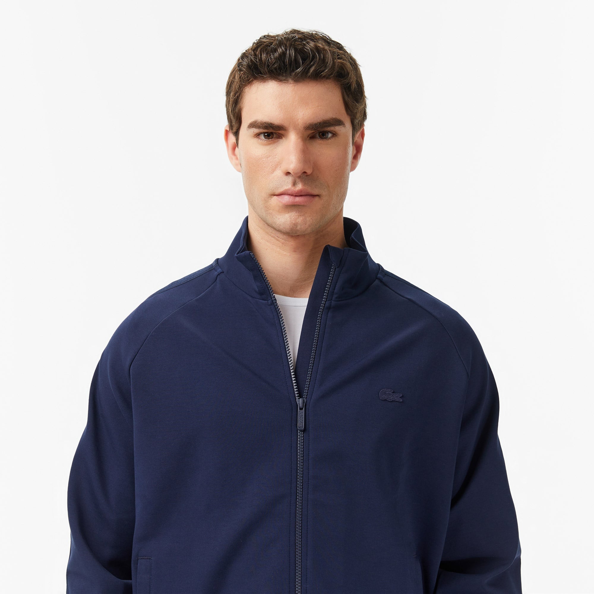 Erkek Classic Fit Dik Yaka Lacivert Sweatshirt