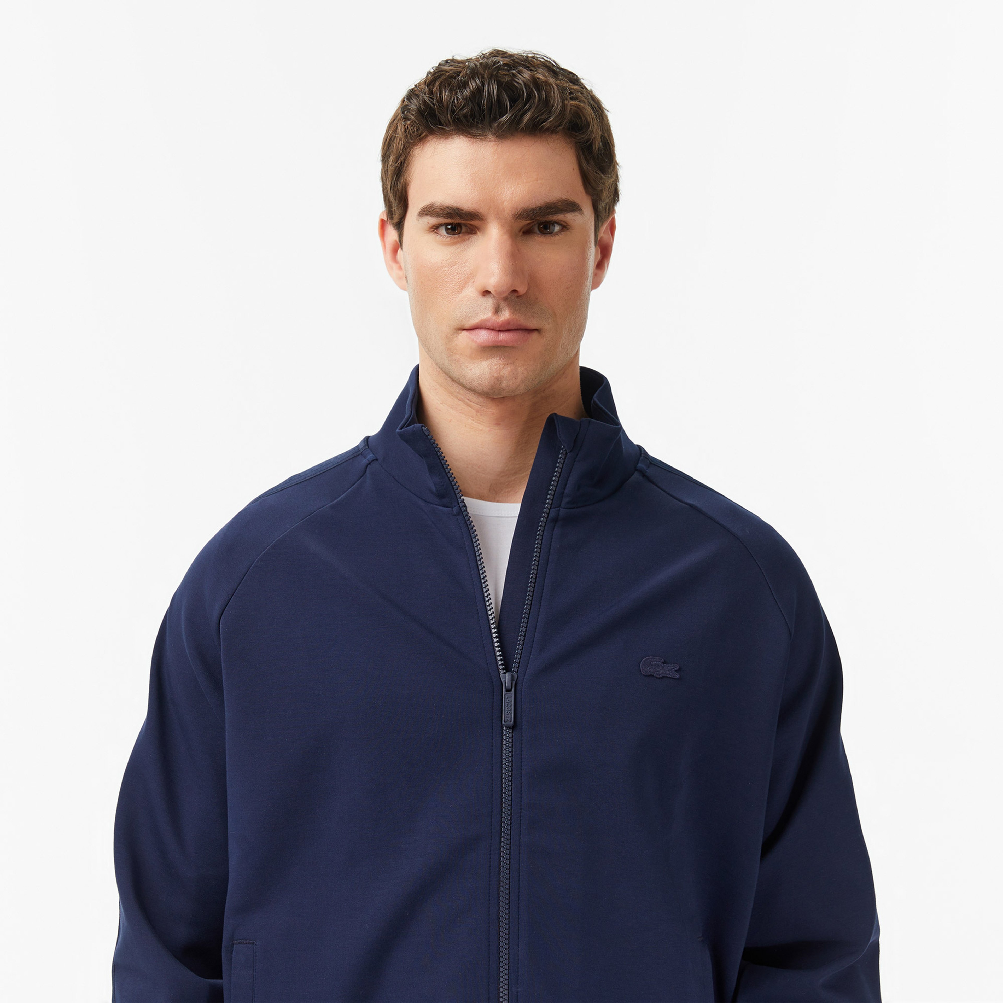 Erkek Classic Fit Dik Yaka Lacivert Sweatshirt