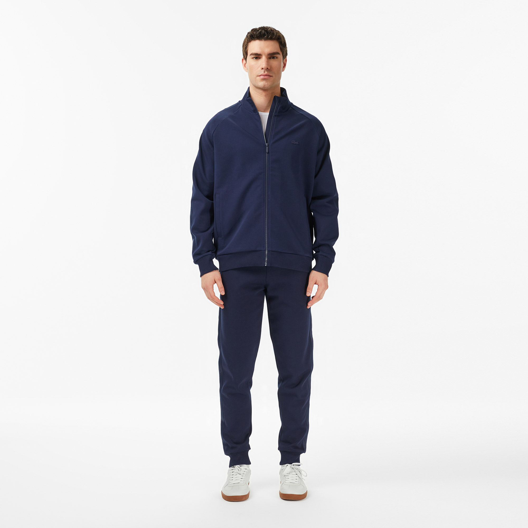 Lacoste Erkek Classic Fit Dik Yaka Lacivert Sweatshirt görsel 6