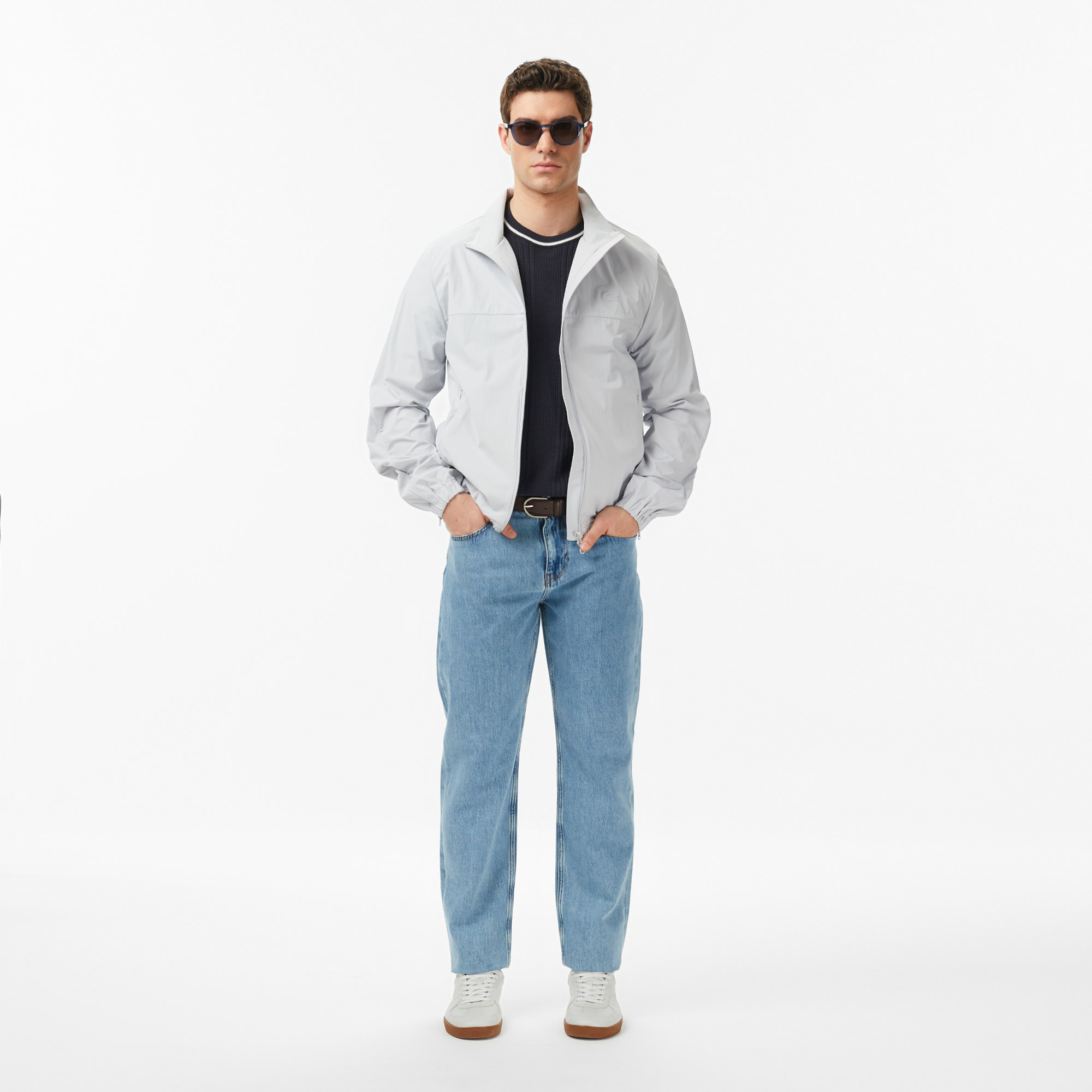 Erkek Regular Fit Dik Yaka Gri Mont BH0646-ACZ | Lacoste